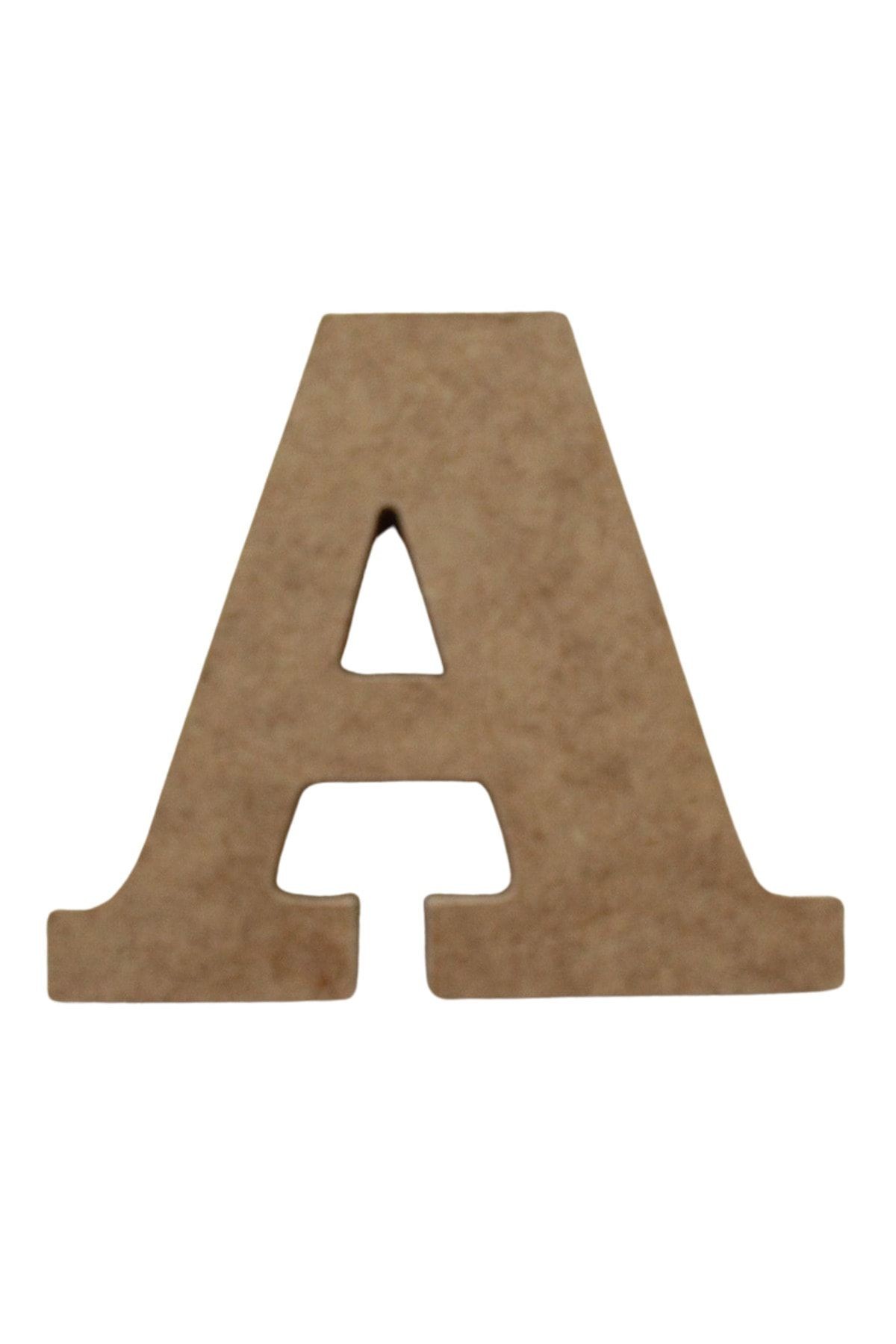 Ahşap Harf A Harfi 10 Cm Ham Mdf Boyanabilir 18 Mm Kalınlık