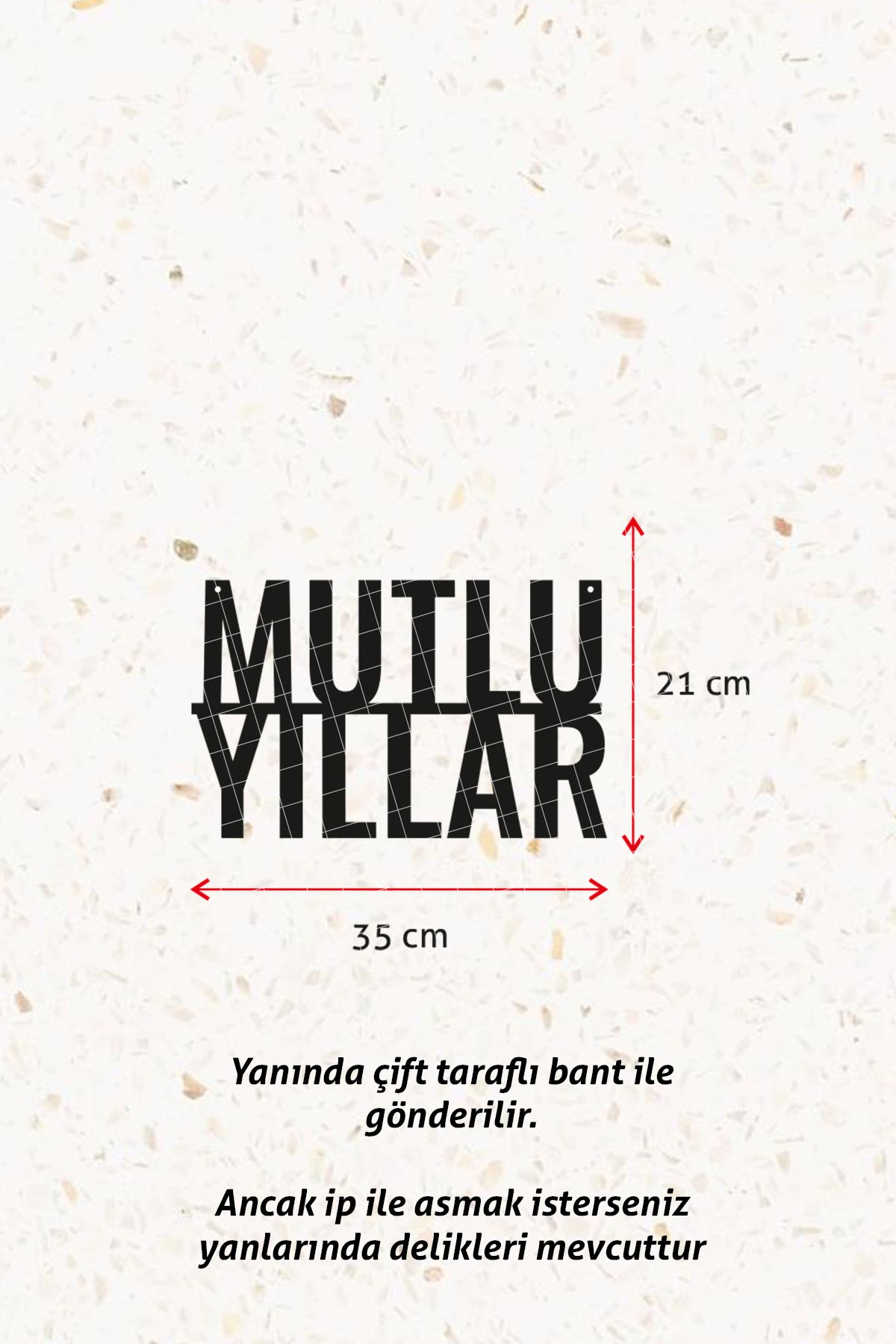 Mutlu Yıllar - Ahşap Dekoratif Duvar Yazısı - Doğumgünü / Organizasyon