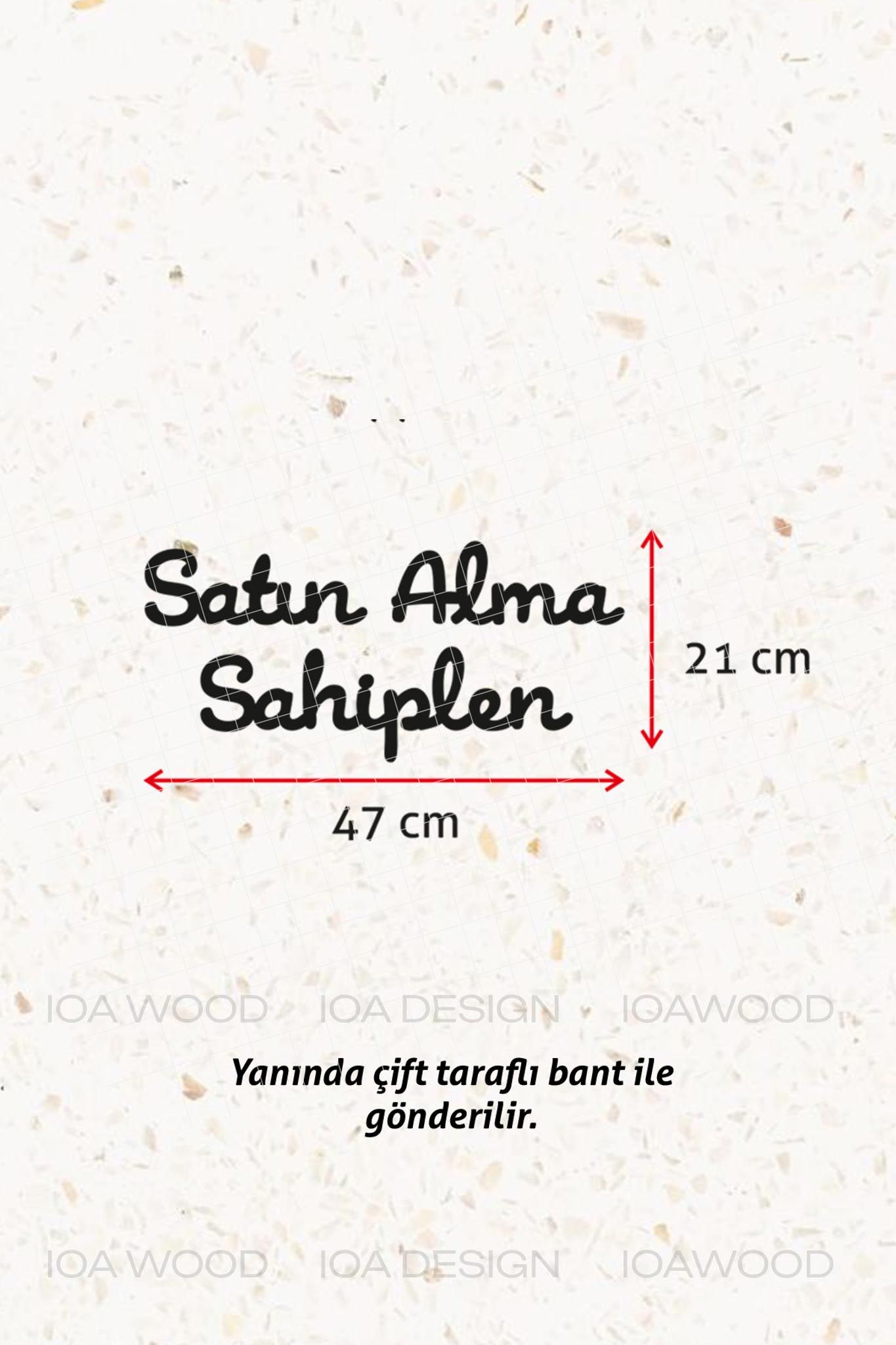 Satın Alma Sahiplen - Ahşap Dekoratif Duvar Yazısı - Veteriner / Petshop Ofis Dekoru Dekorasyon
