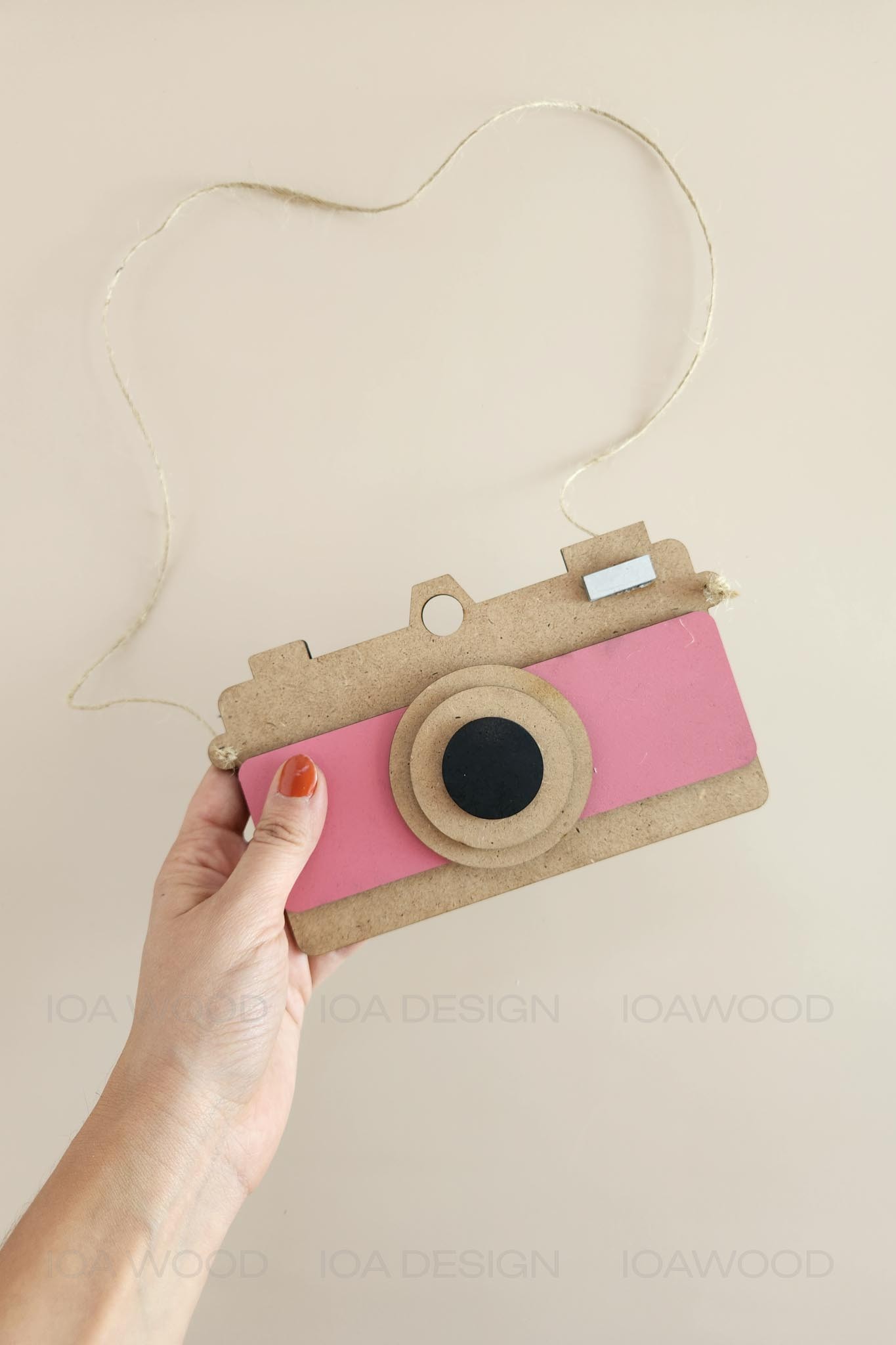 Ahşap Dekoratif Fotoğraf Makinesi - Çocuk / Bebek Odası Dekorasyon