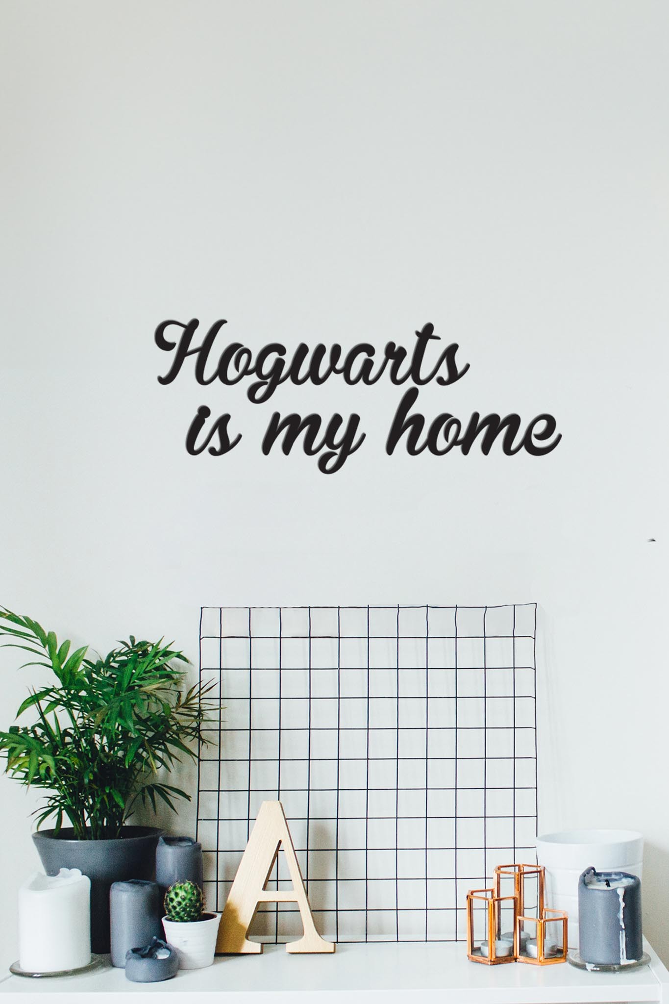 Ahşap Dekoratif Duvar Yazısı Harry Potter - Hogwarts is My Home