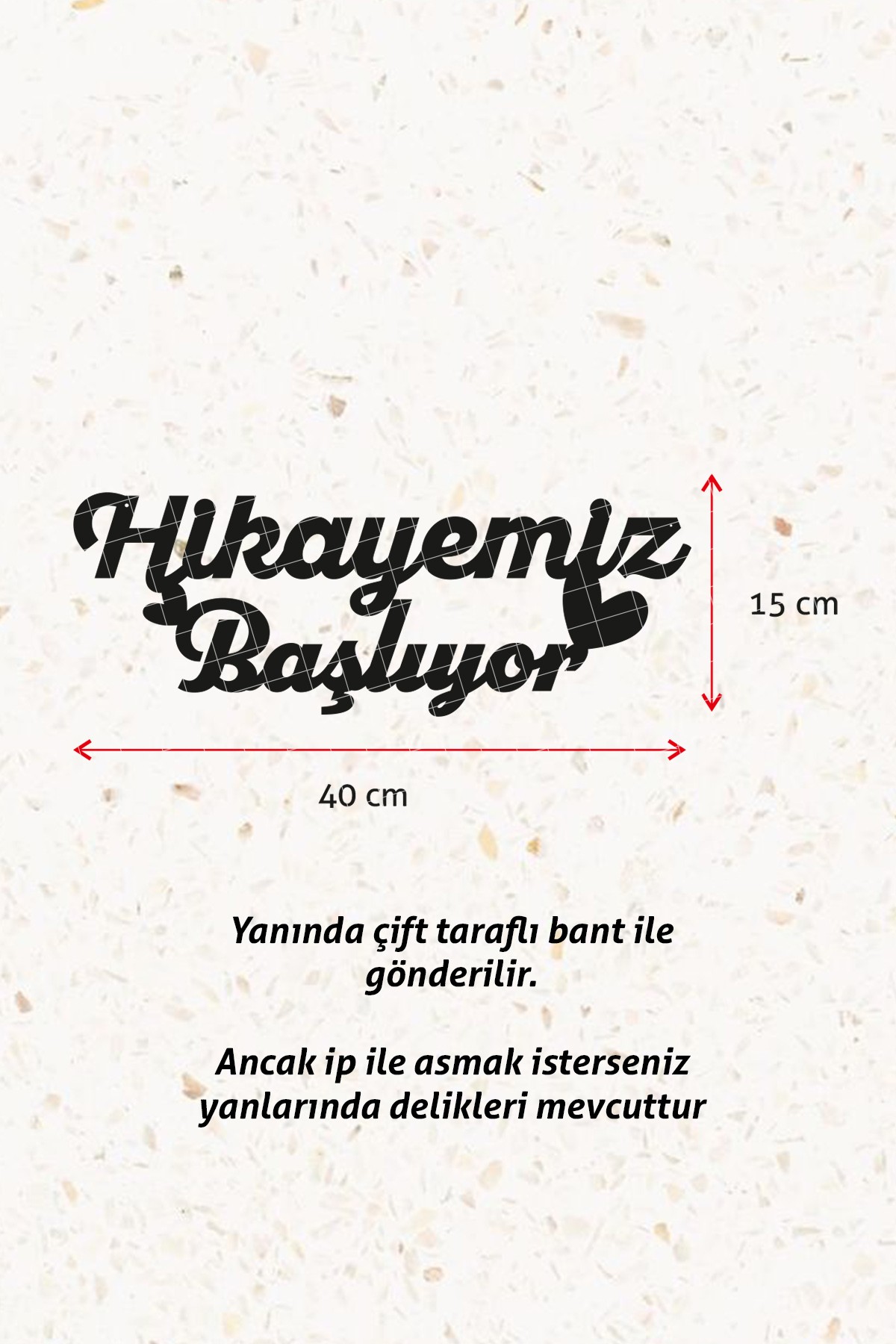 Hikayemiz Başlıyor - Ahşap Dekoratif Duvar Yazısı - Söz / Nişan / Nikah / Düğün Organizasyon