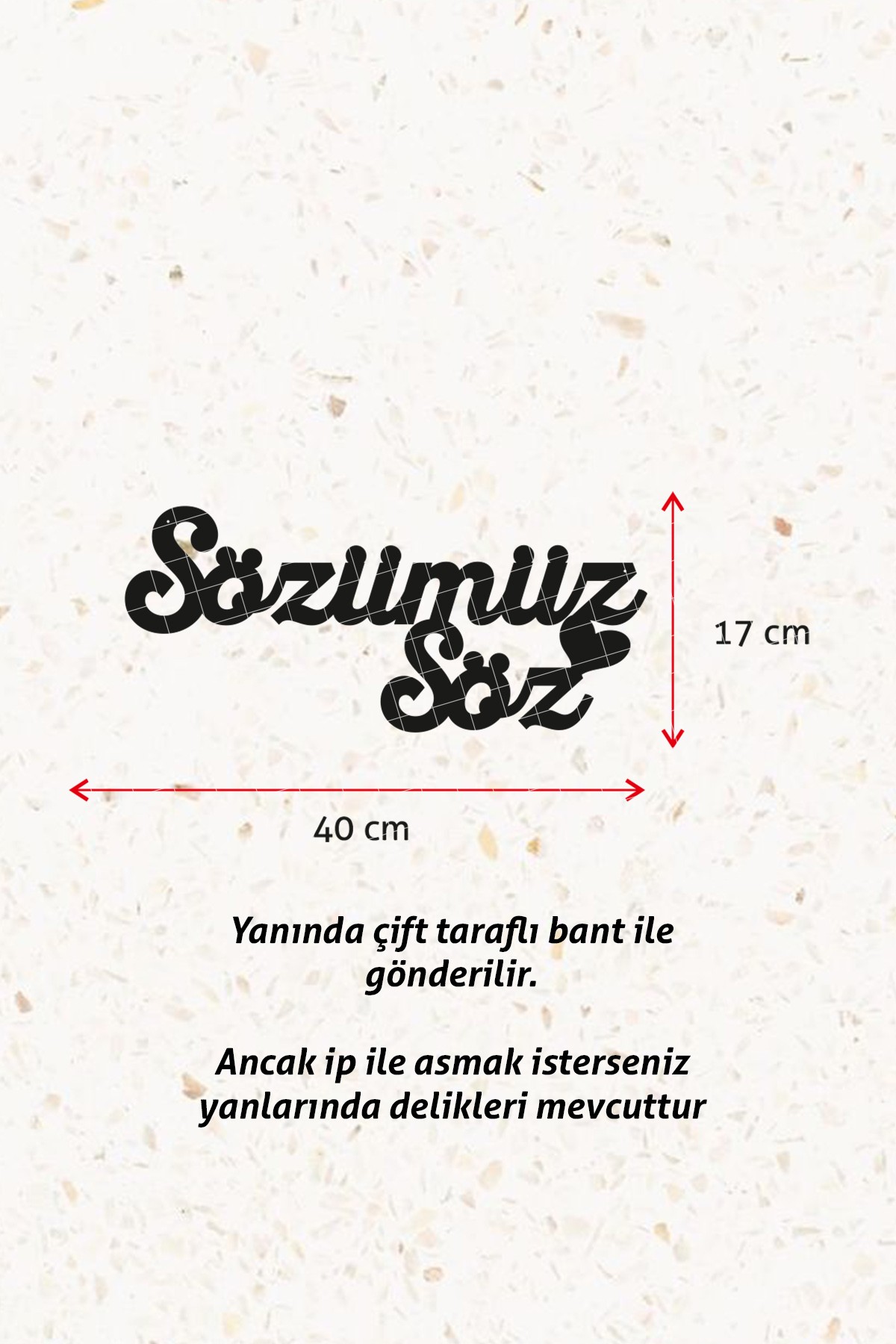 Sözümüz Söz - Ahşap Dekoratif Duvar Yazısı - Söz / Nişan / Nikah / Düğün Organizasyon