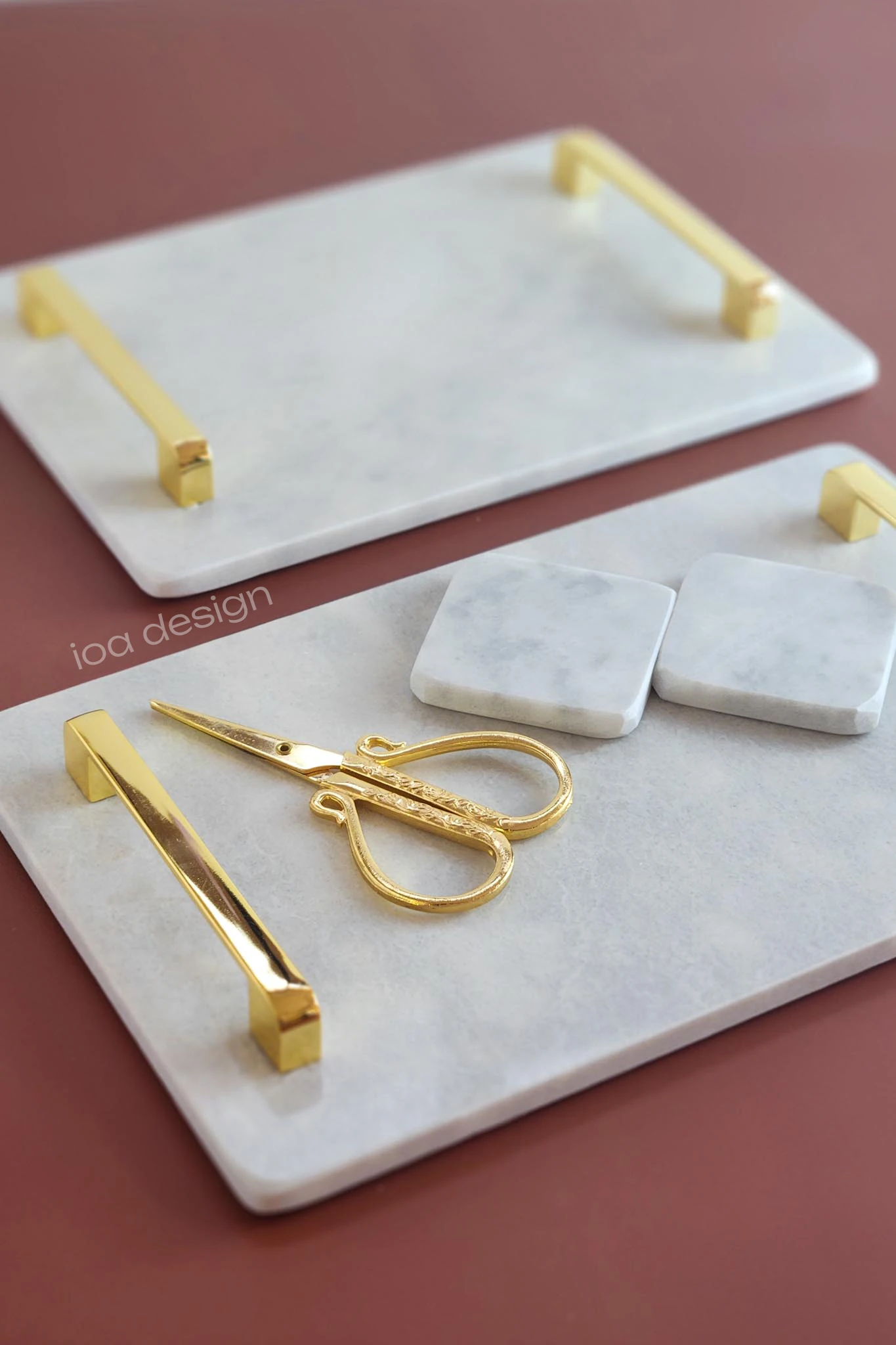 İkili Söz / Nişan Seti - 1 - Nergis Altın Düz Kulplu