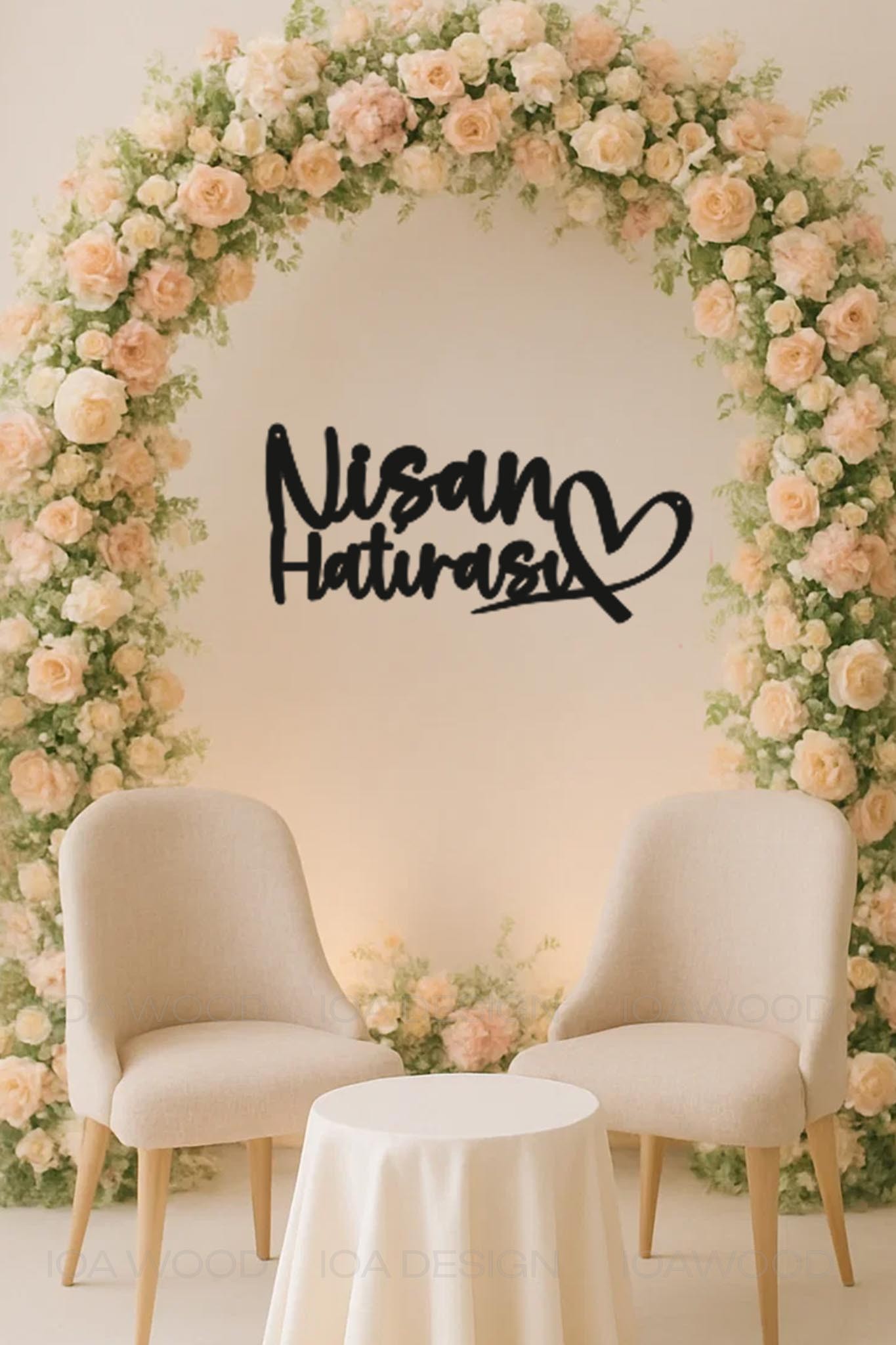 Nişan Hatırası - Ahşap Dekoratif Duvar Yazısı - Söz / Nişan / Nikah / Düğün Organizasyon