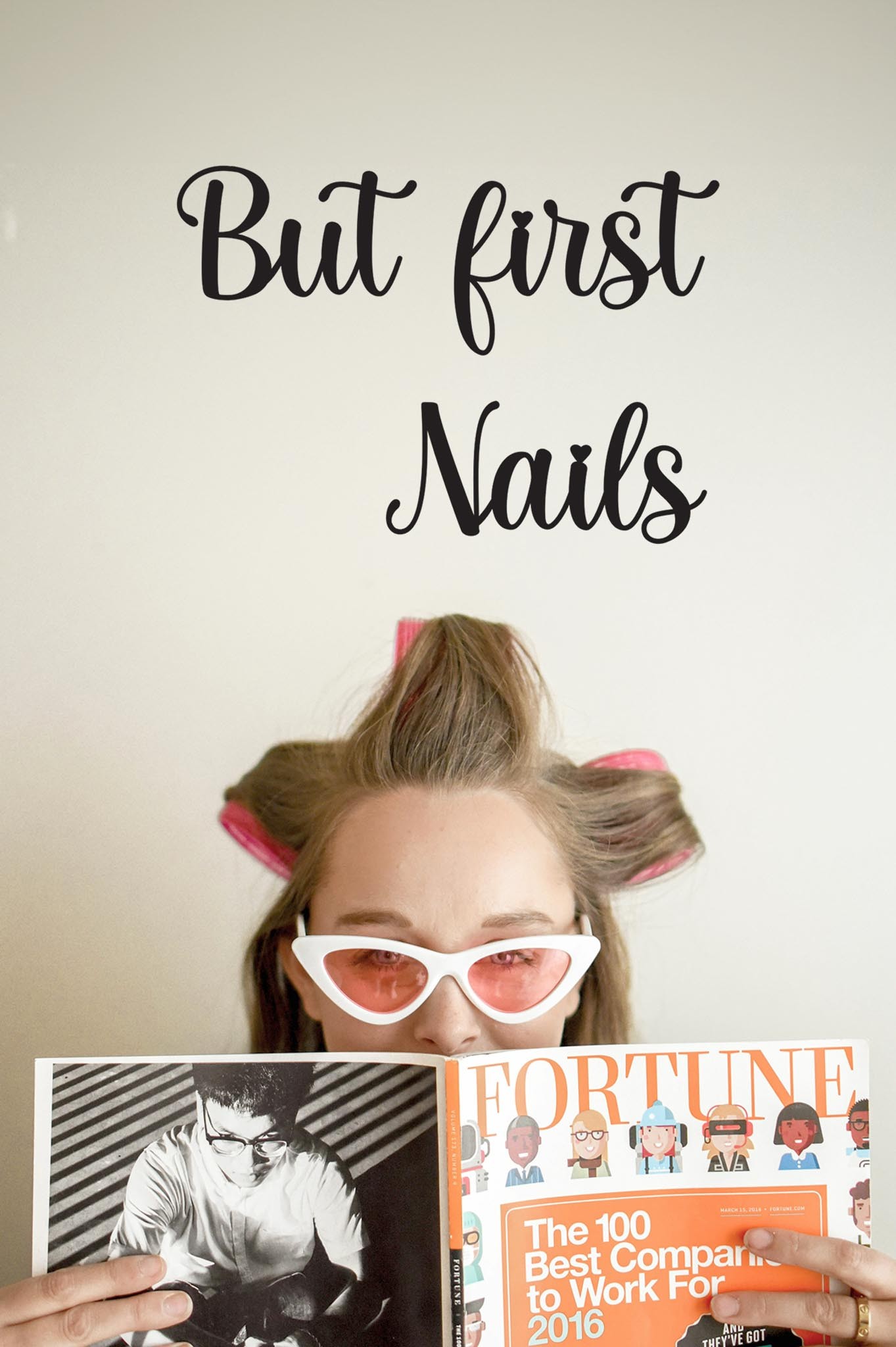 Ahşap Dekoratif Duvar Yazısı Kuaför/Nailart - But First Nails