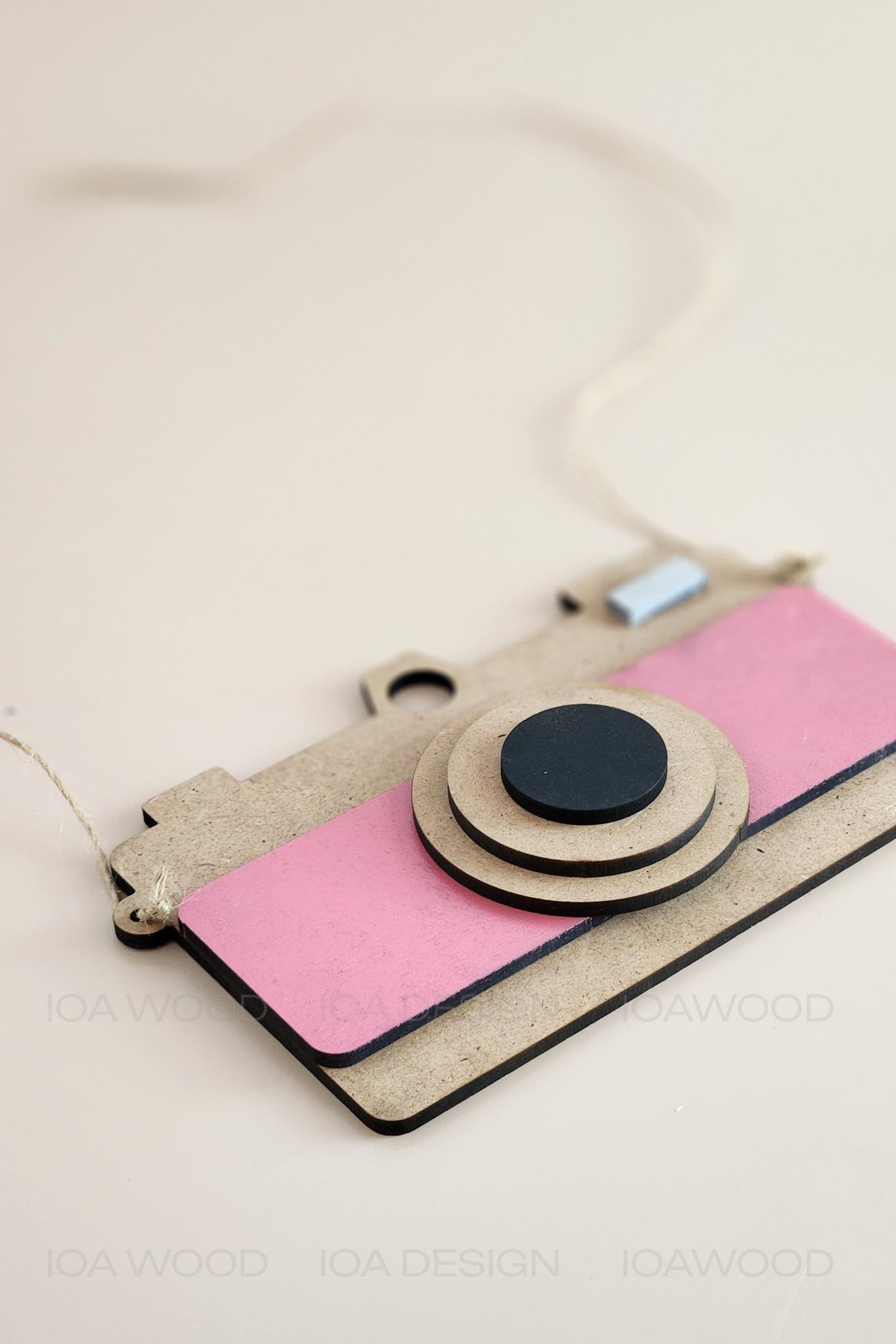 Ahşap Dekoratif Fotoğraf Makinesi - Çocuk / Bebek Odası Dekorasyon