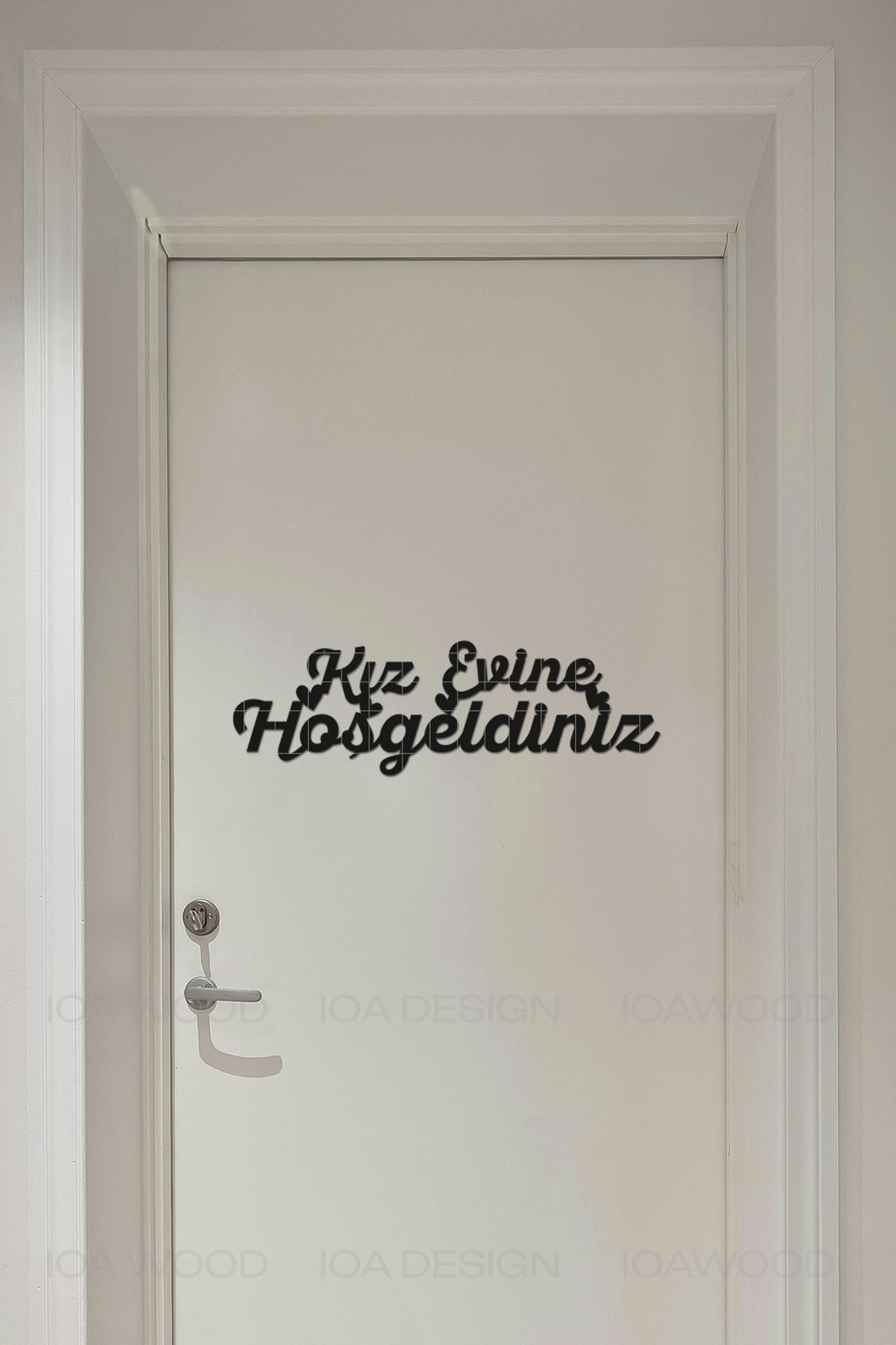 Kız Evine Hoşgeldiniz - Ahşap Dekoratif Duvar Yazısı - Söz / Nişan / Nikah / Düğün Organizasyon