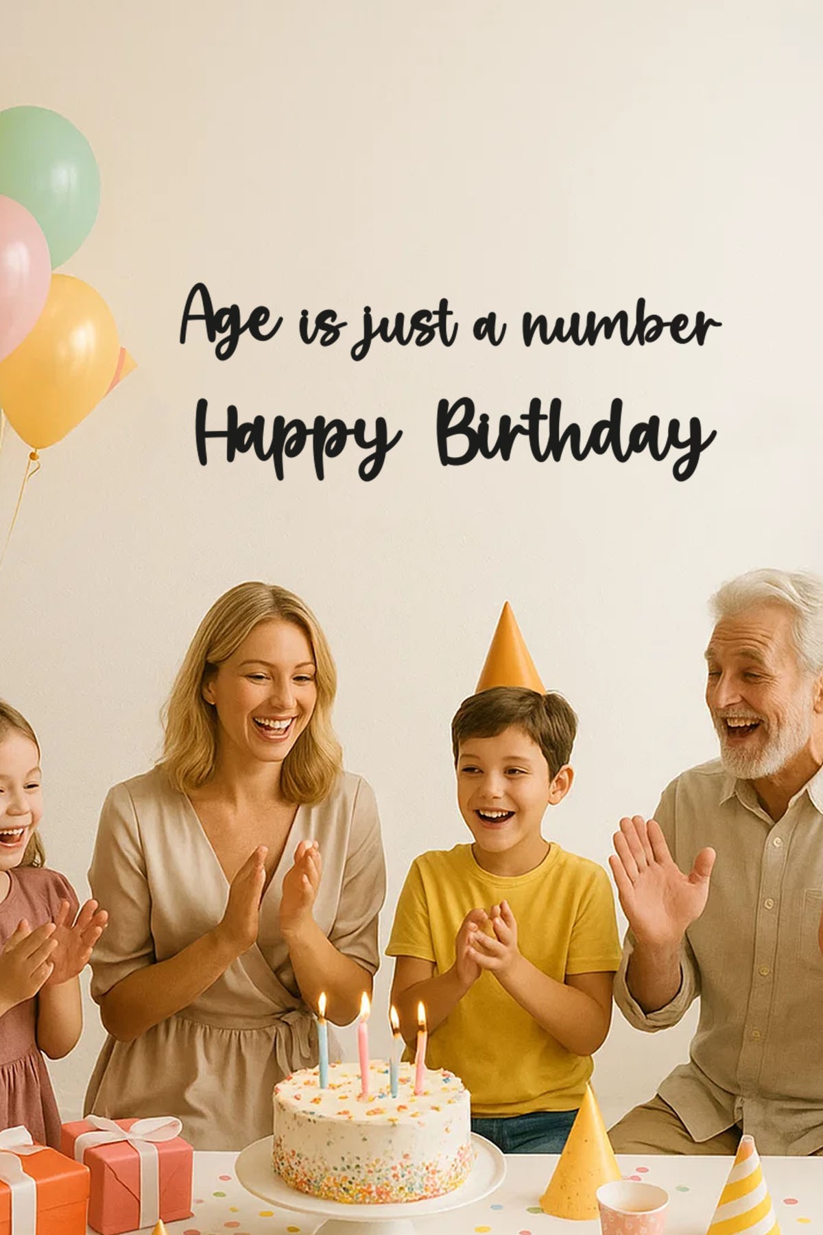 Age is just a number Happy Birthday - Ahşap Dekoratif Duvar Yazısı - Doğumgünü / Organizasyon