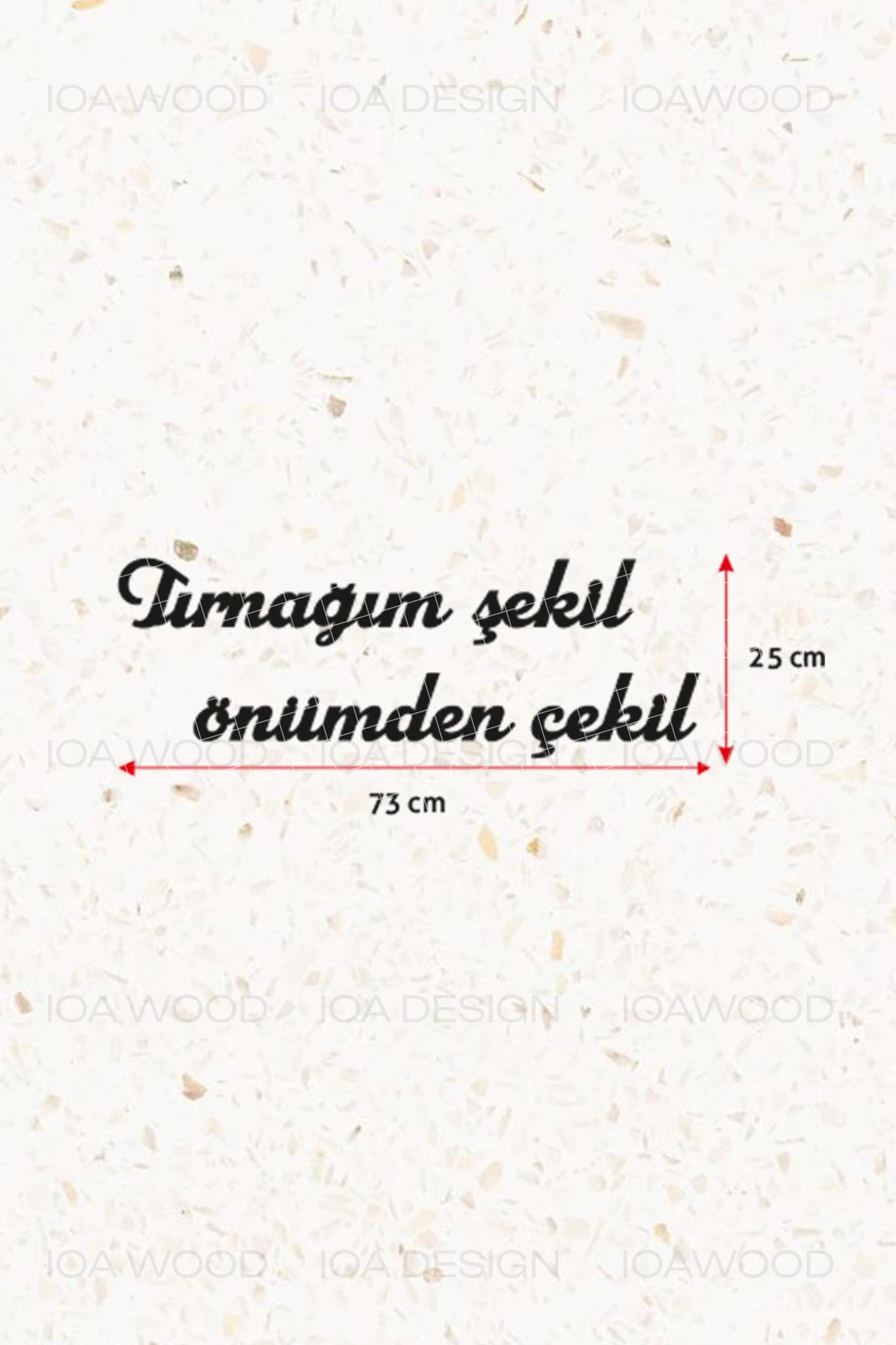 Tırnağım şekil önümden çekil - Ahşap Dekoratif Duvar Yazısı - Kuaför / Nail Art - Studio / Manikür