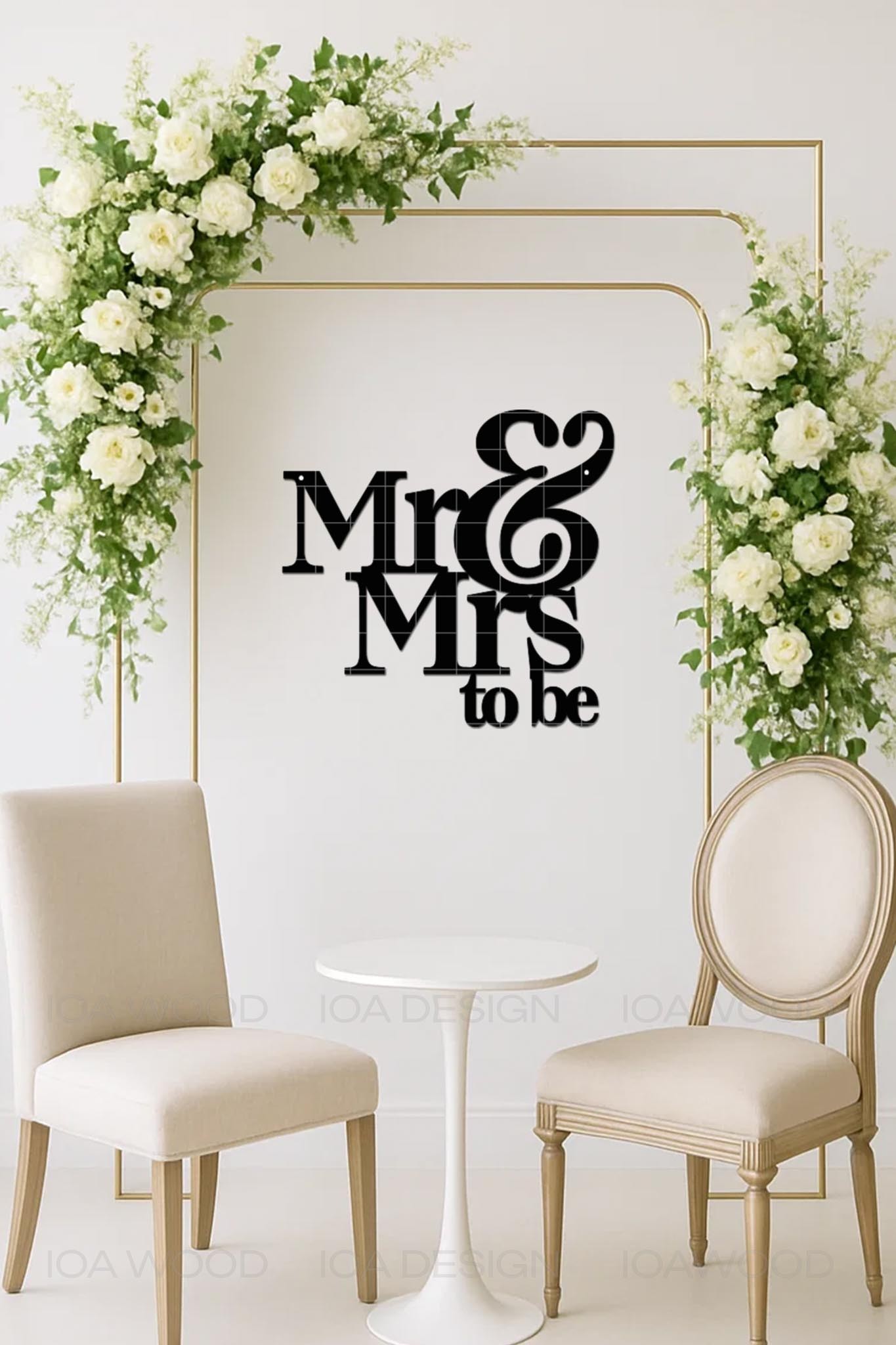 Mr and Mrs to be - Ahşap Dekoratif Duvar Yazısı - Söz / Nişan / Nikah / Düğün Organizasyon