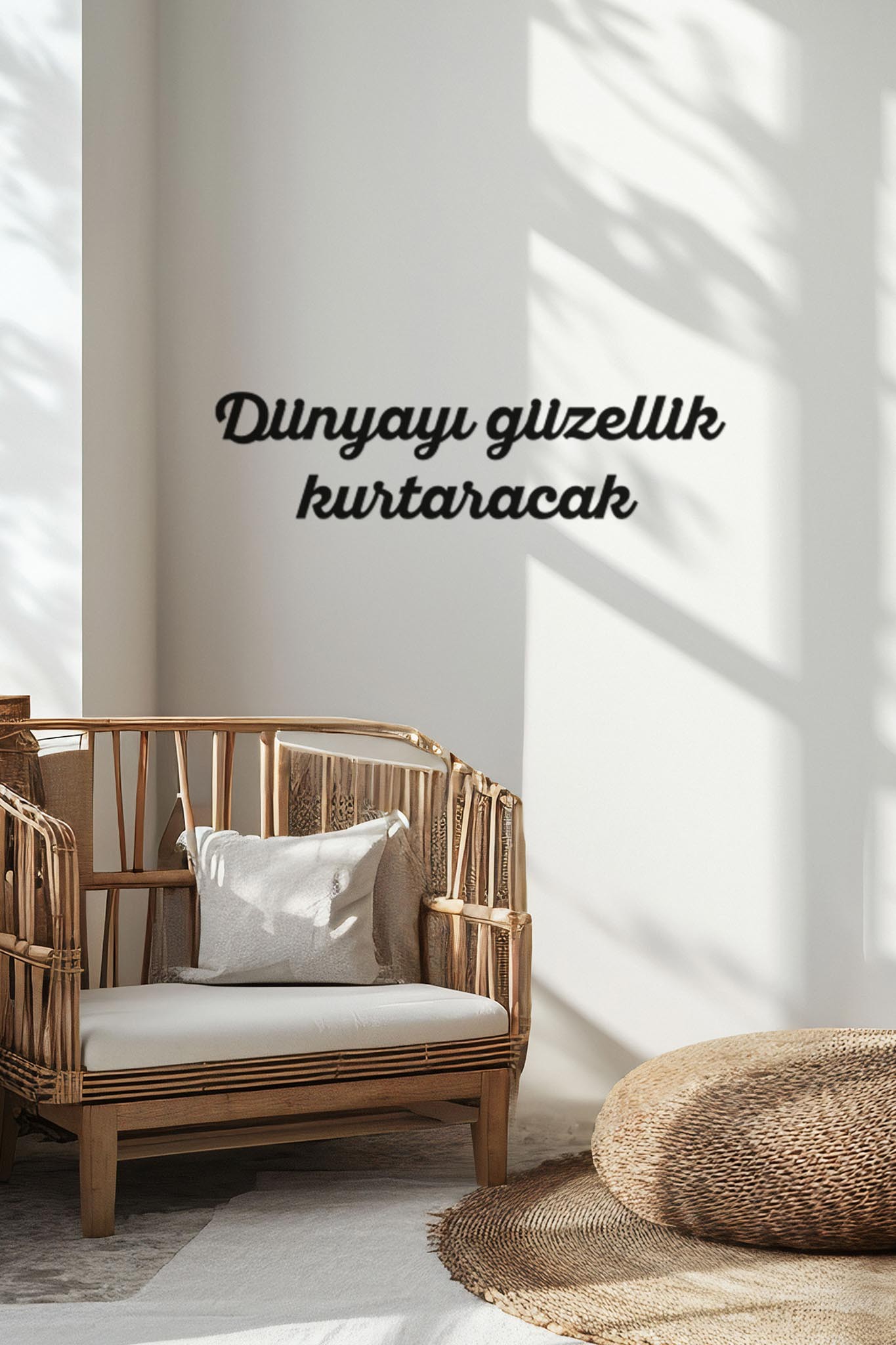Ahşap Dekoratif Duvar Yazısı - Güzellik Merkezi - Dünyayı güzellik kurtaracak