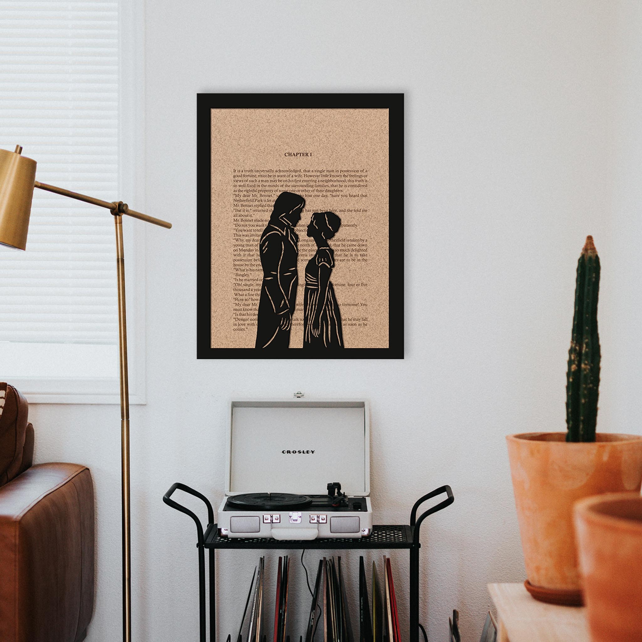Ahşap Kitap Sayfası Tablo - Aşk ve Gurur (Pride and Prejudice)