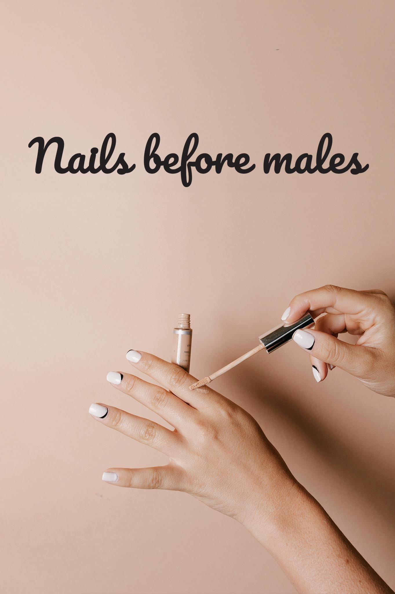 Ahşap Dekoratif Duvar Yazısı Kuaför/Nailart - Nails Before Males