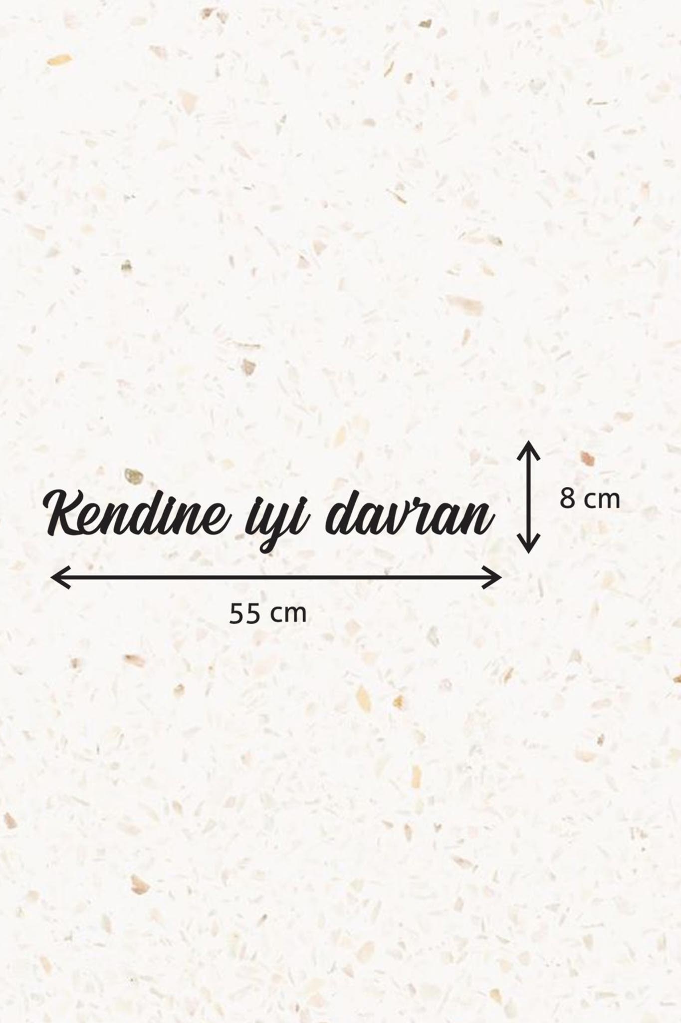 Ahşap Dekoratif Duvar Yazısı MOTİVASYON  - Kendine İyi Davran