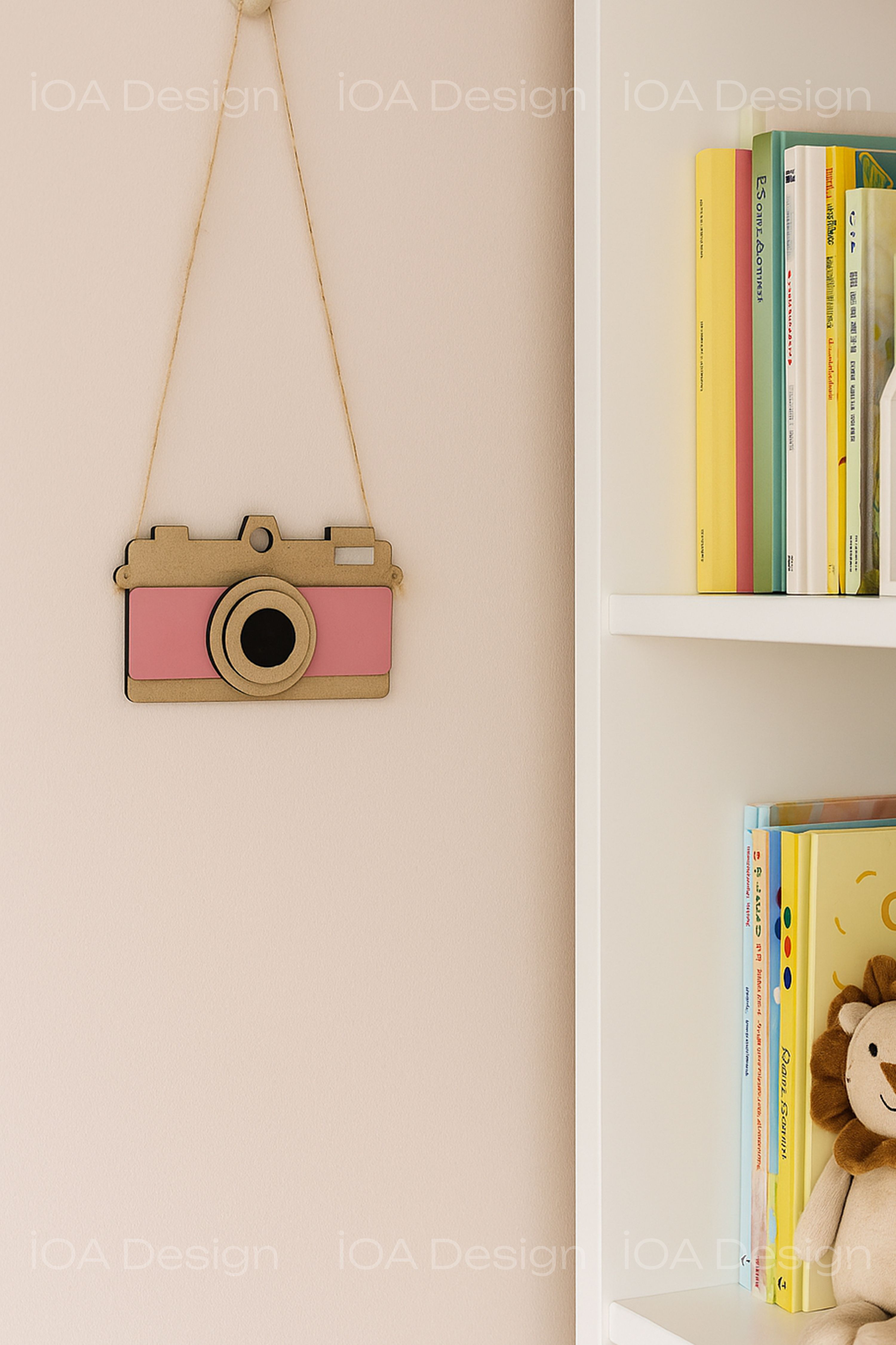 Ahşap Dekoratif Fotoğraf Makinesi - Çocuk / Bebek Odası Dekorasyon