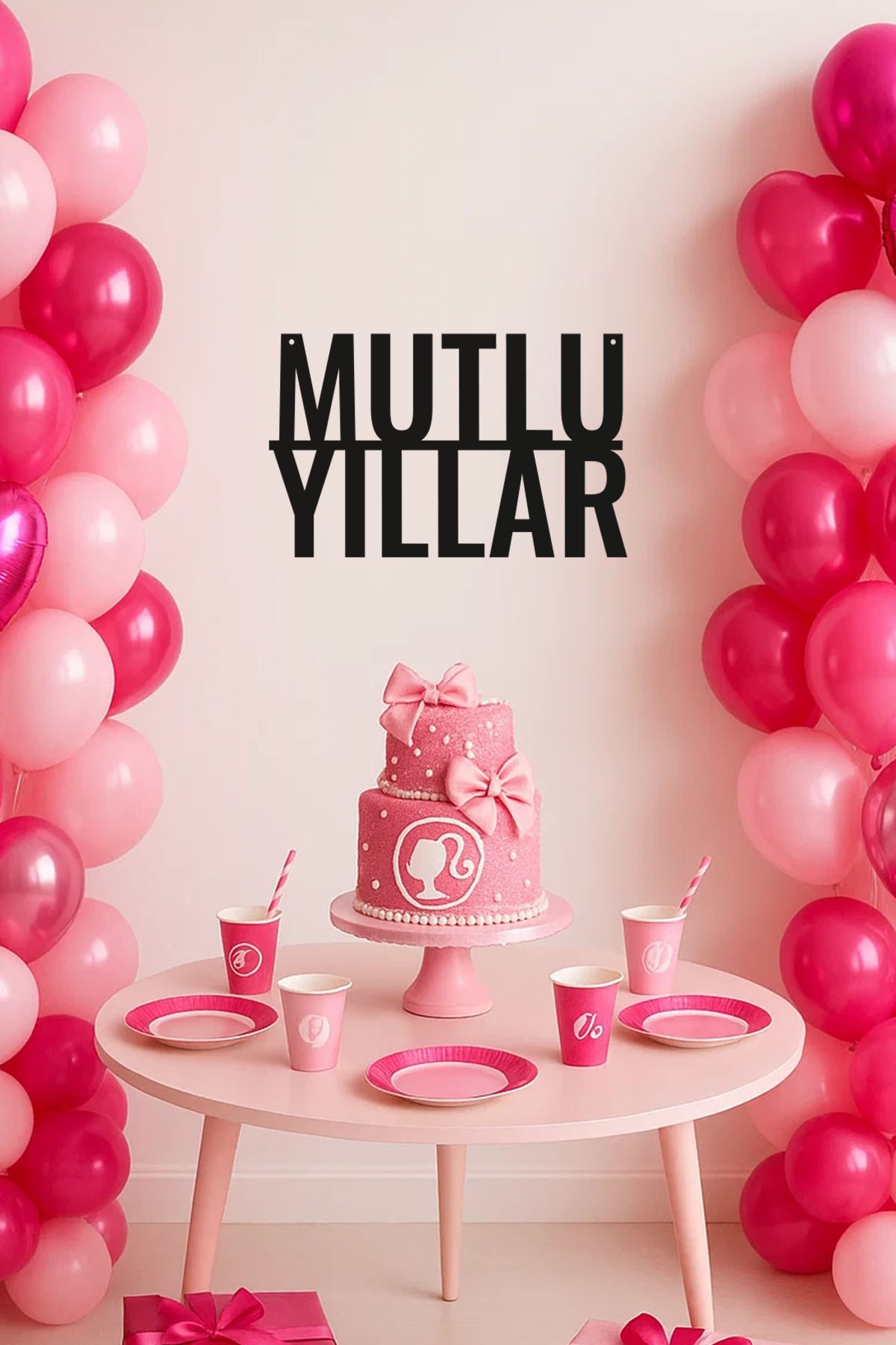 Mutlu Yıllar - Ahşap Dekoratif Duvar Yazısı - Doğumgünü / Organizasyon