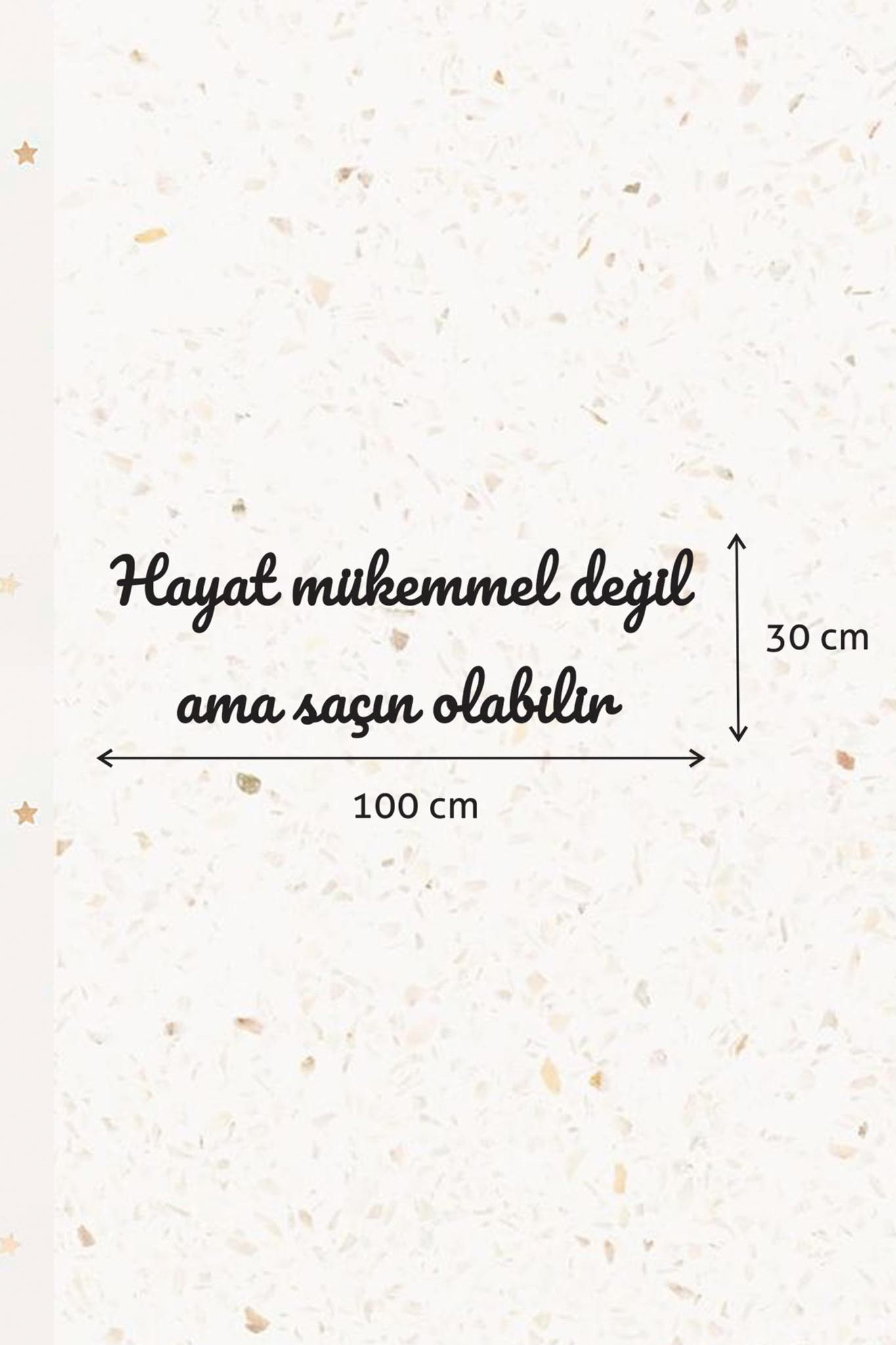 Ahşap Dekoratif Duvar Yazısı Kuaför/Nailart - Hayat Mükemmel Değil Ama Saçın...