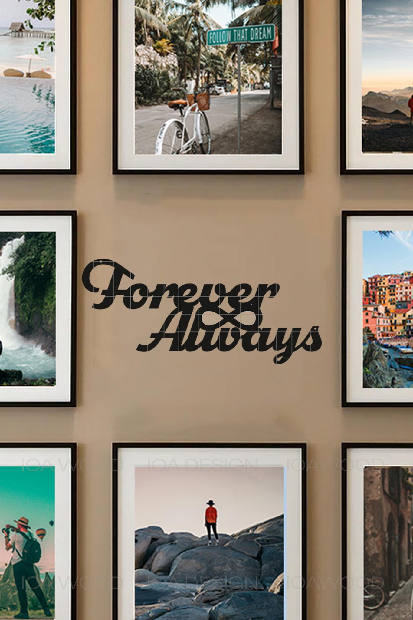 Forever and Always - Ahşap Dekoratif Duvar Yazısı - Söz / Nişan / Nikah / Düğün Organizasyon