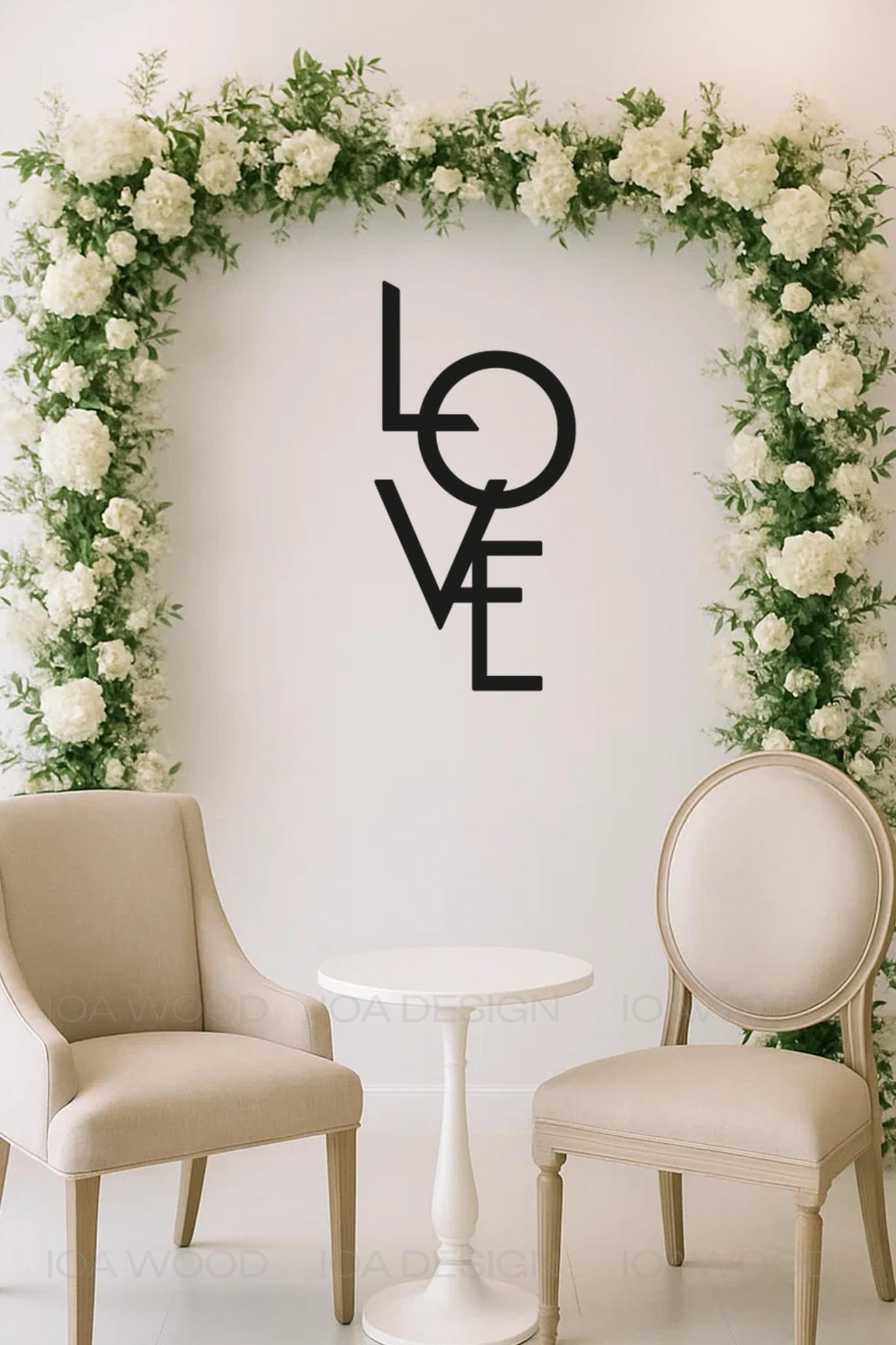 LOVE - Ahşap Dekoratif Duvar Yazısı - Söz / Nişan / Nikah / Düğün Organizasyon - Fotoğrafçılık