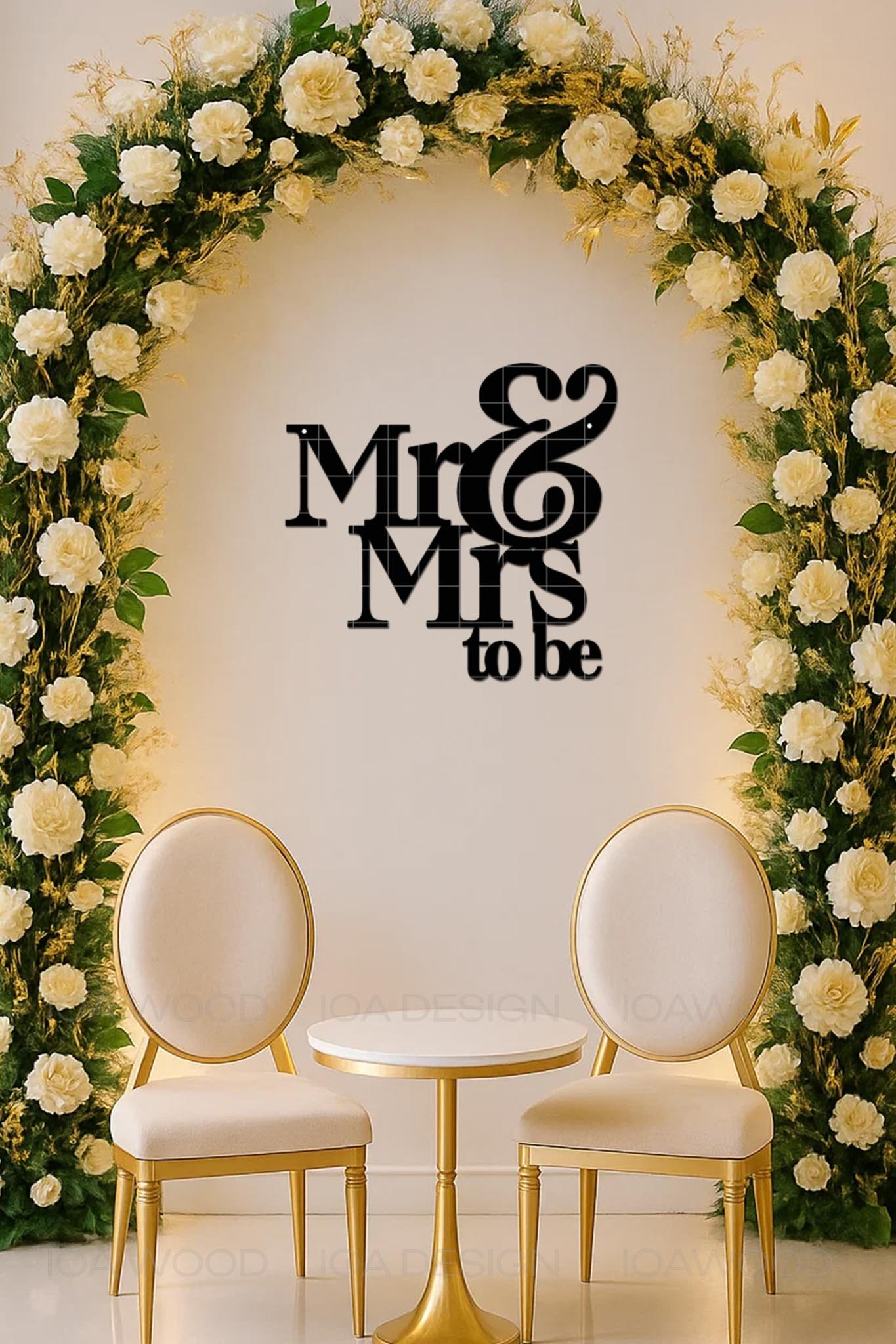 Mr and Mrs to be - Ahşap Dekoratif Duvar Yazısı - Söz / Nişan / Nikah / Düğün Organizasyon