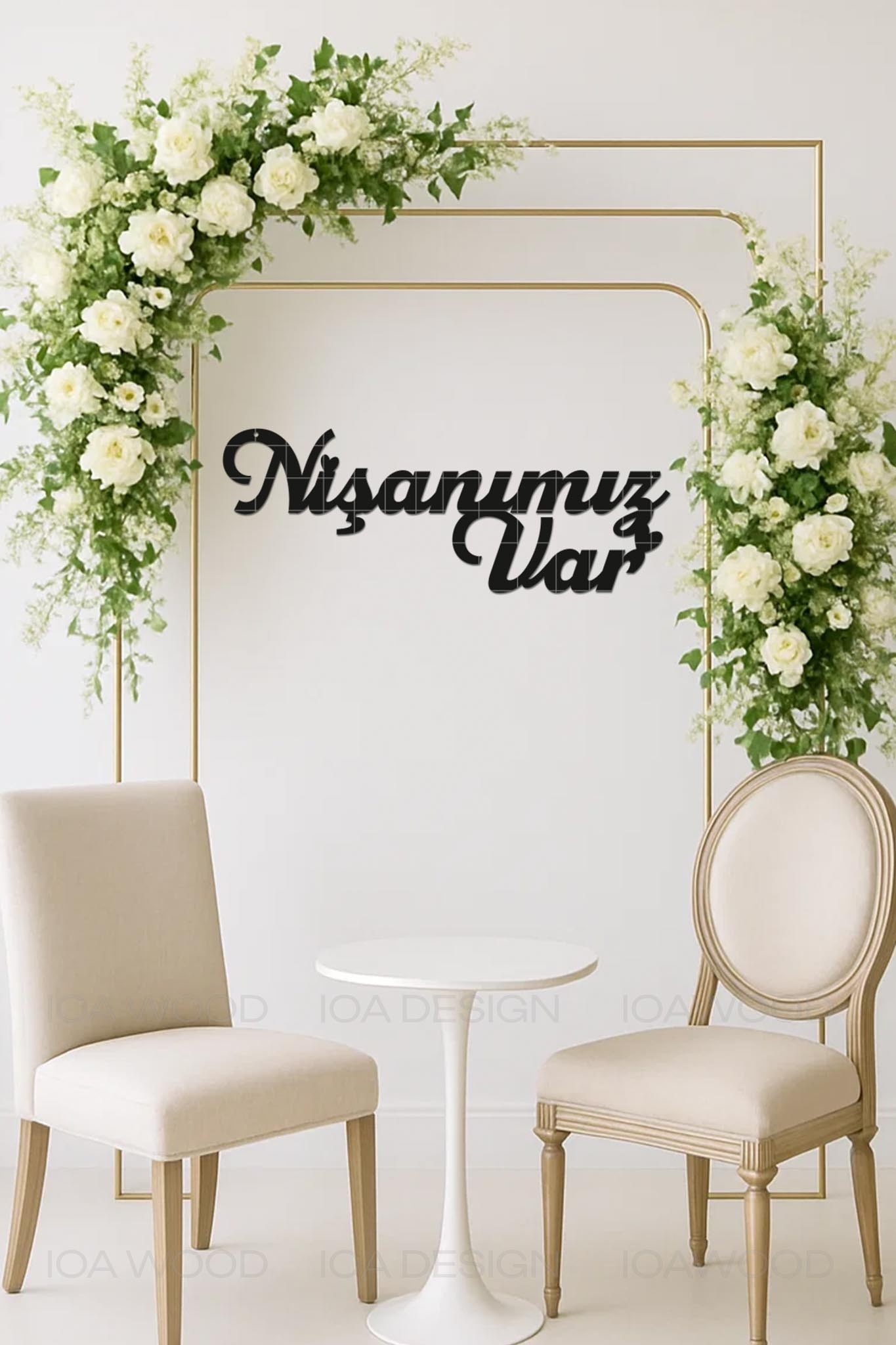 Nişanımız Var - Ahşap Dekoratif Duvar Yazısı - Söz / Nişan / Nikah / Düğün Organizasyon