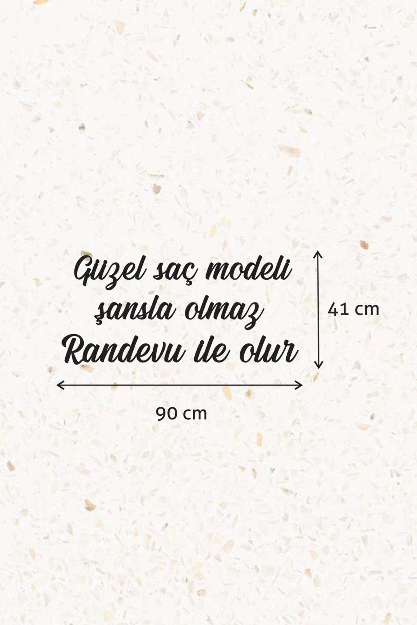 Ahşap Dekoratif Duvar Yazısı Kuaför/Nailart -Güzel Saç Modeli Şansla...