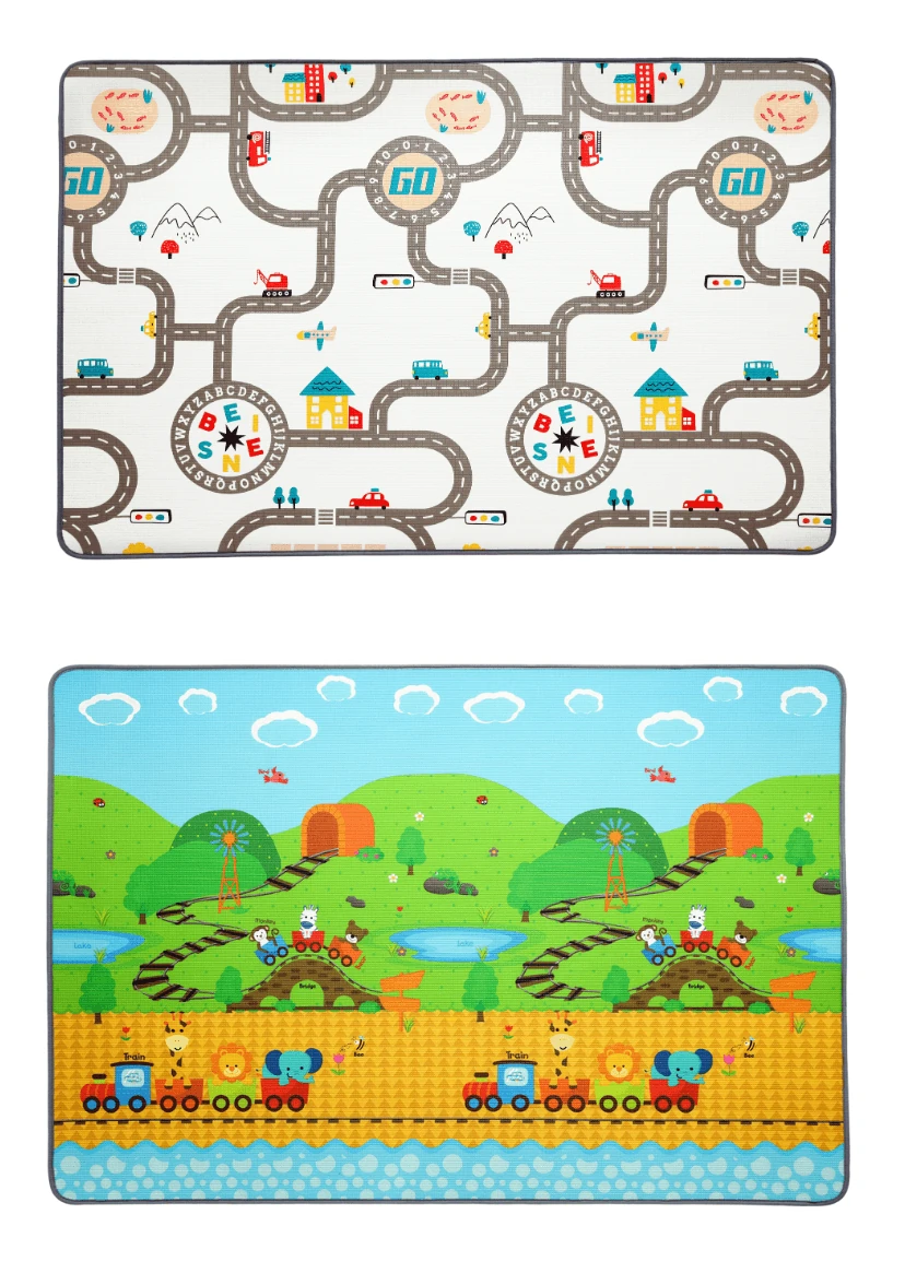 Araba Yarışı & Lokomotif - Çift Taraflı Oyun Matı