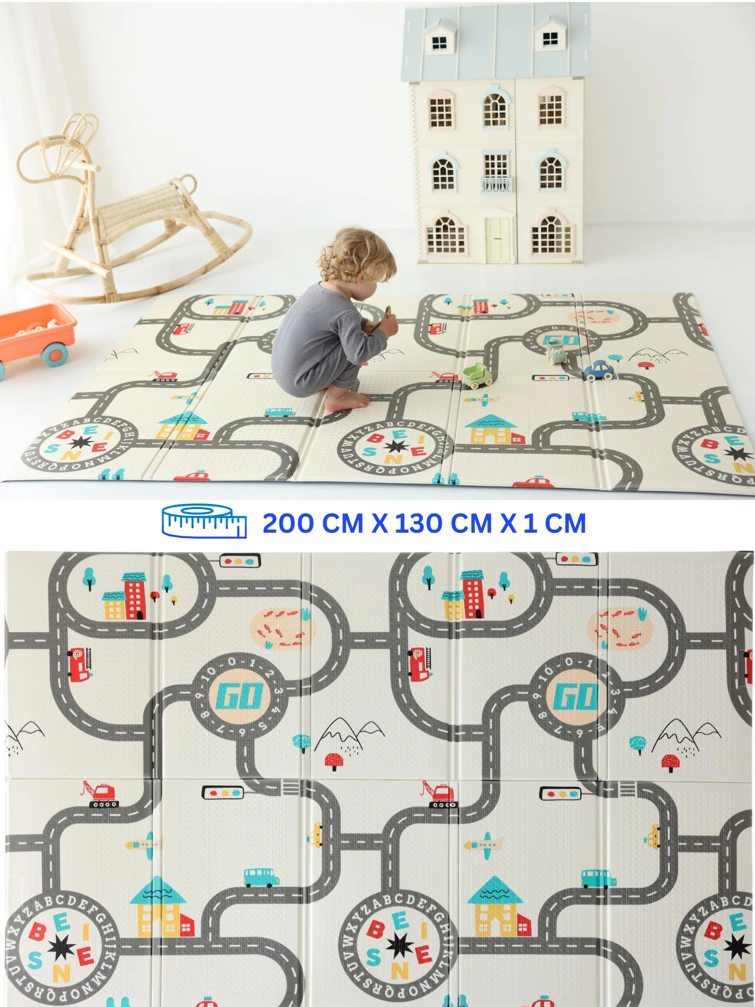 Araba Yarışı Katlanabilir Oyun Matı