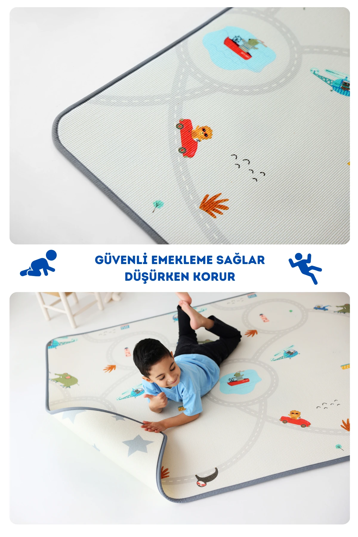 Eğlenceli Gezi & Yıldızlar - Çift Taraflı Oyun Matı