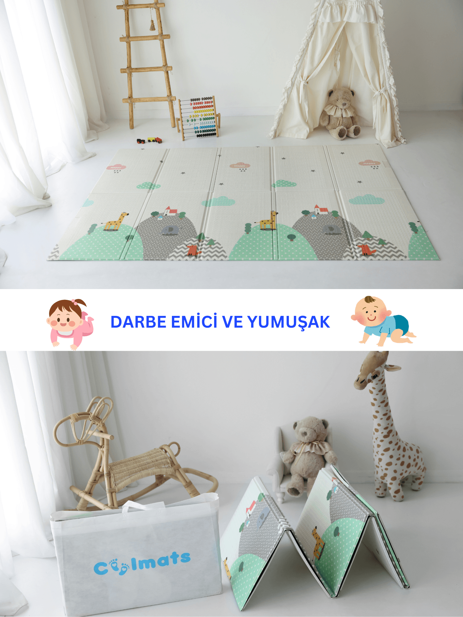 Bulutlar & Dağlar Katlanabilir Oyun Matı