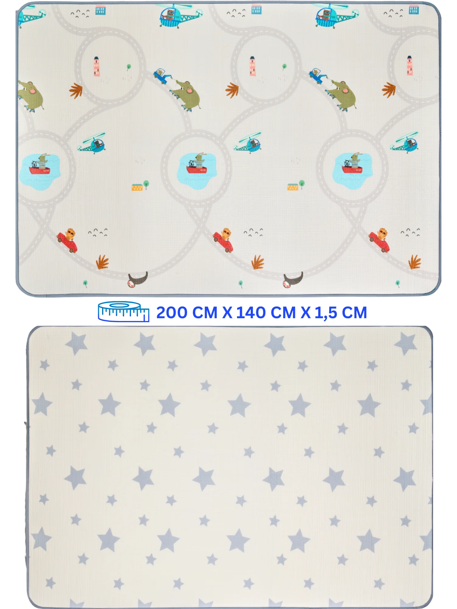 Eğlenceli Gezi & Yıldızlar - Çift Taraflı Oyun Matı