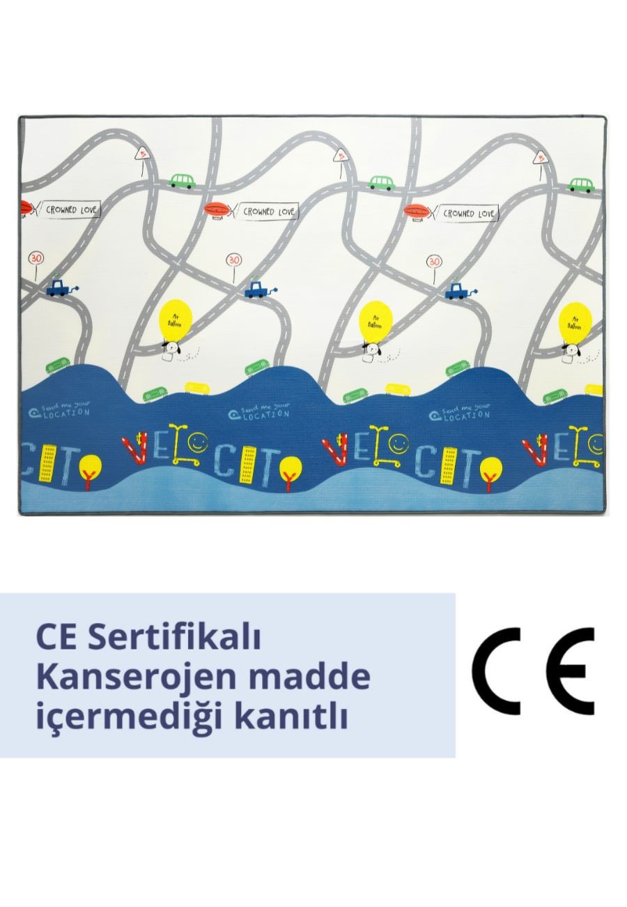 Üretim Hatası Nedeniyle İndirimli - Otoyol - Renkli Sayı Yolu Çift Taraflı Mat