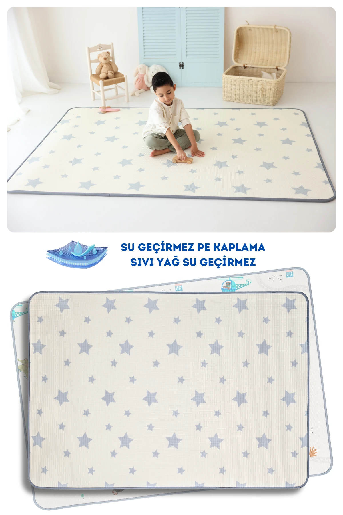 Eğlenceli Gezi & Yıldızlar - Çift Taraflı Oyun Matı