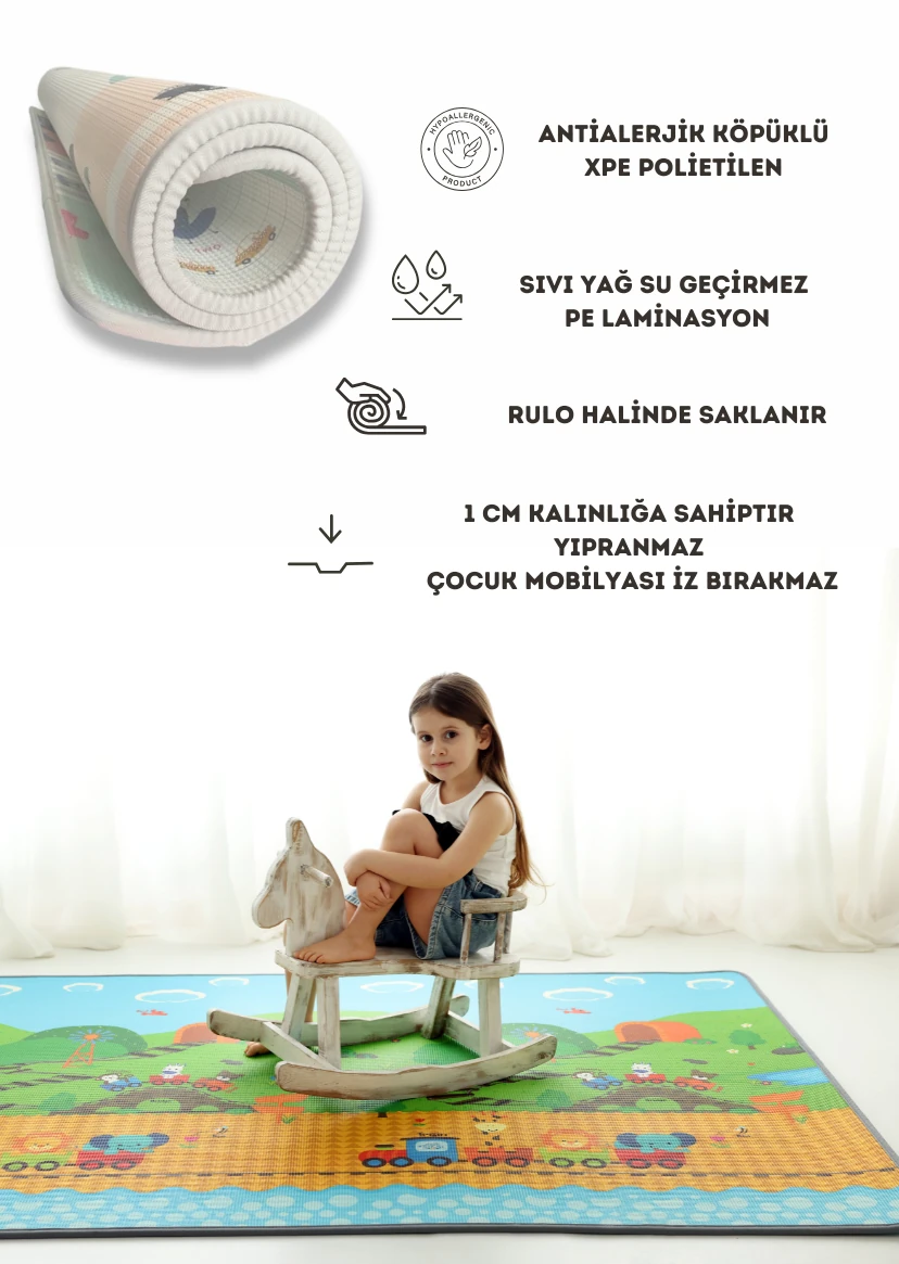 Araba Yarışı & Lokomotif - Çift Taraflı Oyun Matı