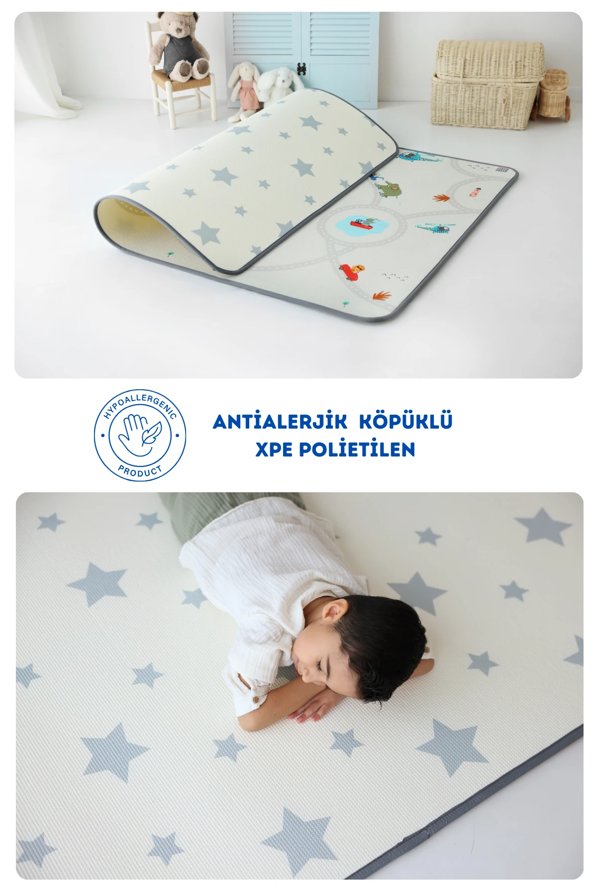 Eğlenceli Gezi & Yıldızlar - Çift Taraflı Oyun Matı