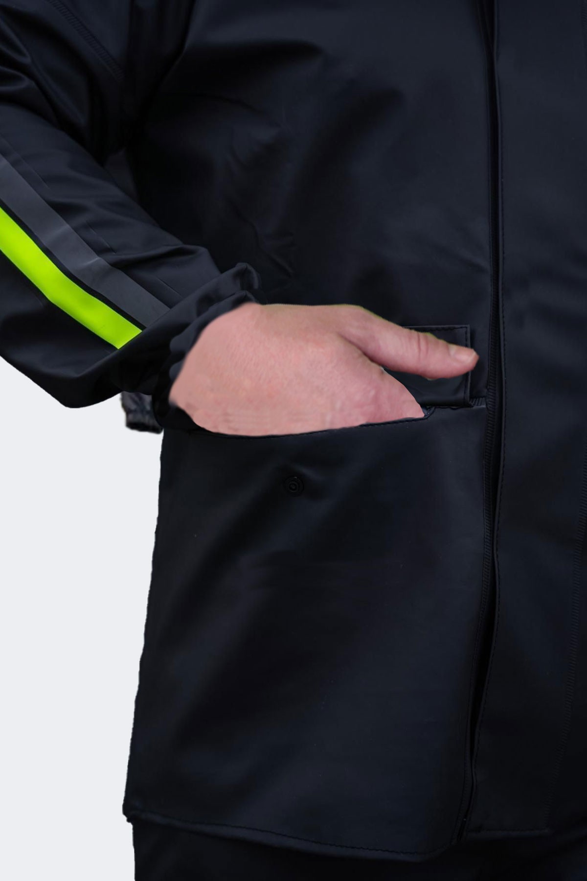 Motorcu Yağmurluk Takım (CEPLİ) Su Geçirmez Ekstra Esnek, Sağlam ve Hafif Pvc Kumaş, Kurye Yağmurluk
