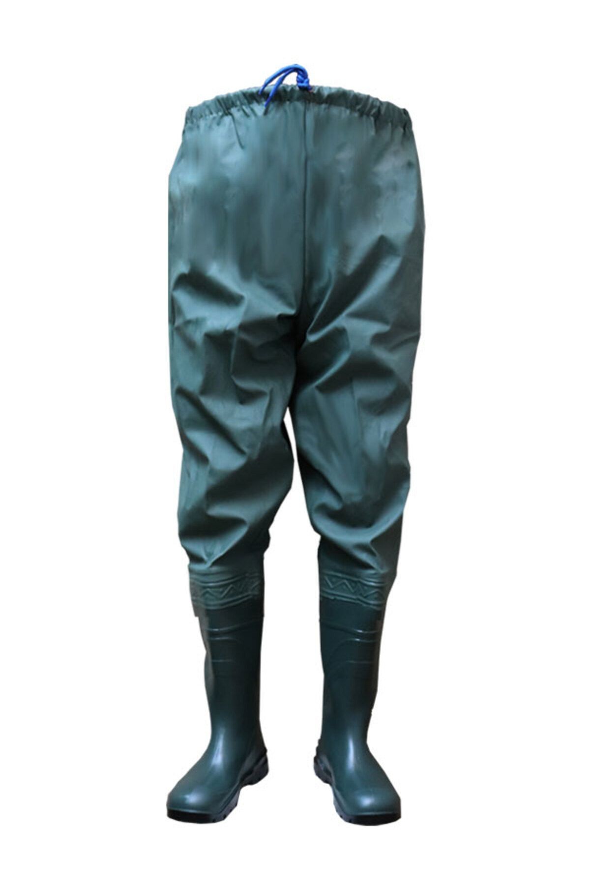 Su Geçirmez Çizmeli PVC  Pantolon, Avcı Balıkçı, Çiftçi, Bahçe Tarla Sulama %100 Su Geçirmez Dikişsiz, Sıcak Pres Yapıştırma