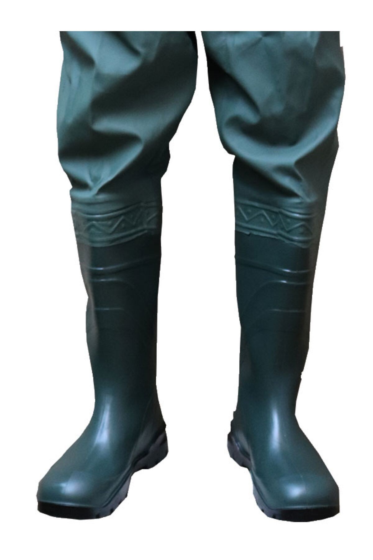 Su Geçirmez Çizmeli PVC  Pantolon, Avcı Balıkçı, Çiftçi, Bahçe Tarla Sulama %100 Su Geçirmez Dikişsiz, Sıcak Pres Yapıştırma