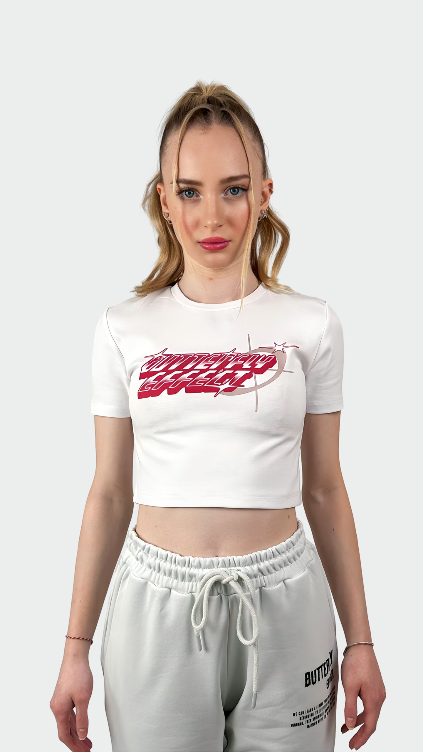Cherry Effect Crop T-Shirt