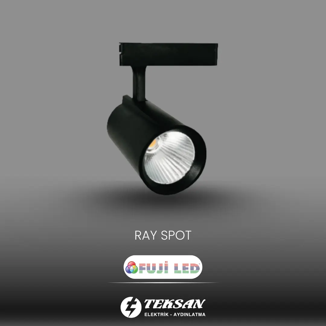 FUJİLED Ray Spot 30W COB LED Siyah Kasa 3000K RS16MY