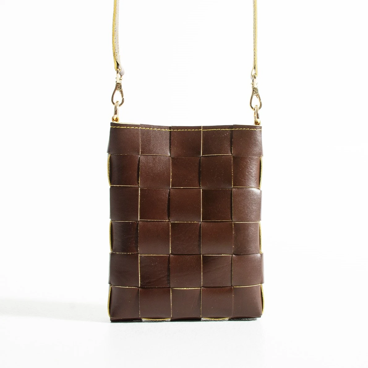 Grid Large Telefonluk - İçi Sarı Dışı Kahve