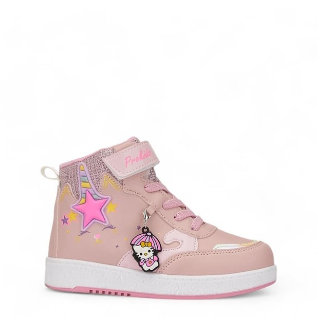 Prokids ve Yıldızlı Rahat Sneaker - Pembe & Pembe Taban