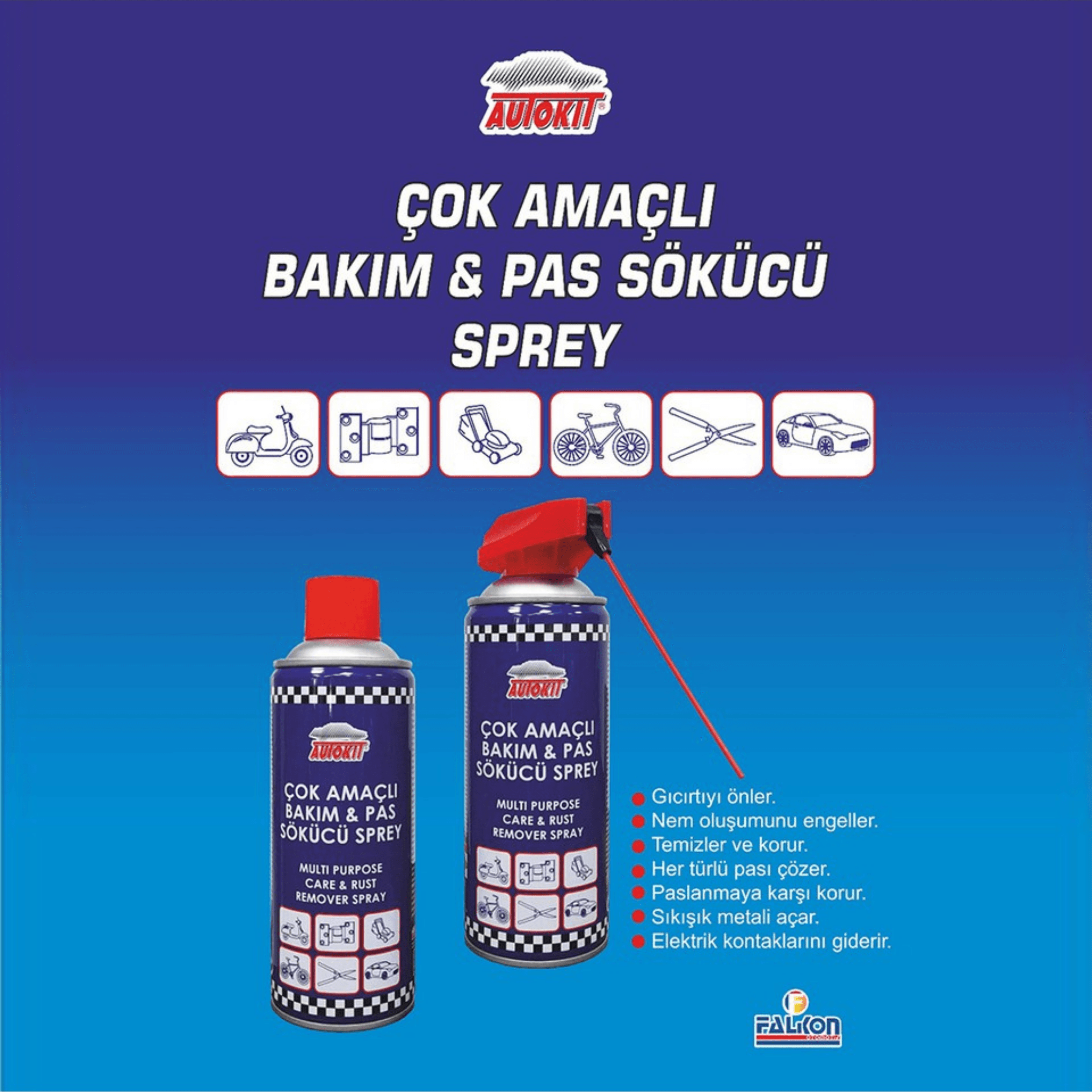 Autokıt Çok Amaçlı Bakım & Pas Sökücü Sprey 400 ml
