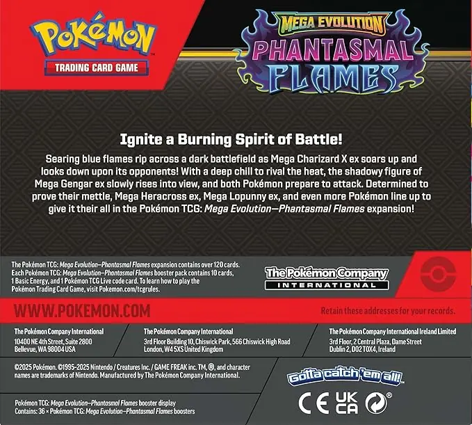 Pokémon TCG: Mega Evolution - Phantasmal Flames Booster Box