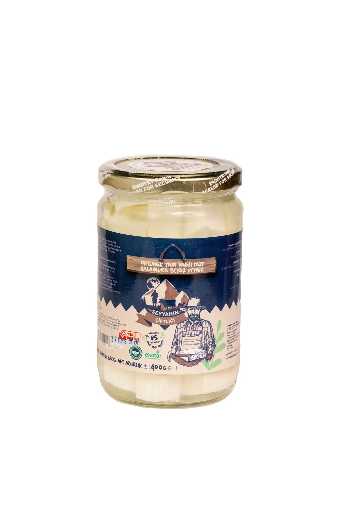 Organik Tam Yağlı Salamura Beyaz Peynir 400 g