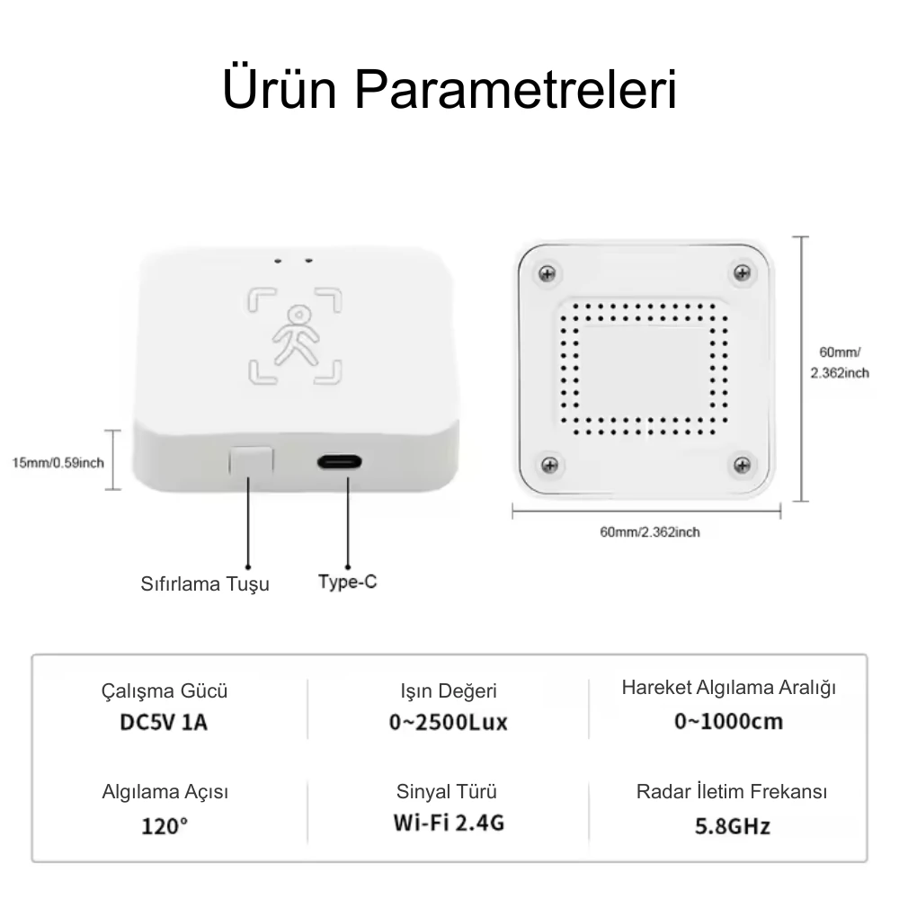 Akıllı İnsan Tespit Sensörü (Mobil Uygulamalı) | OBG0613