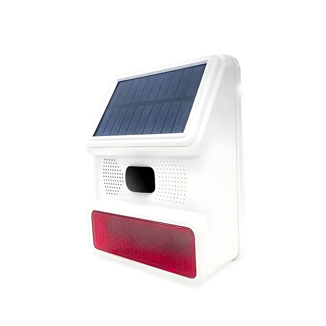 Güneş Panelli Tuya Uyumlu Dış Alarm Sireni (Kumandalı)  |  OBG0612