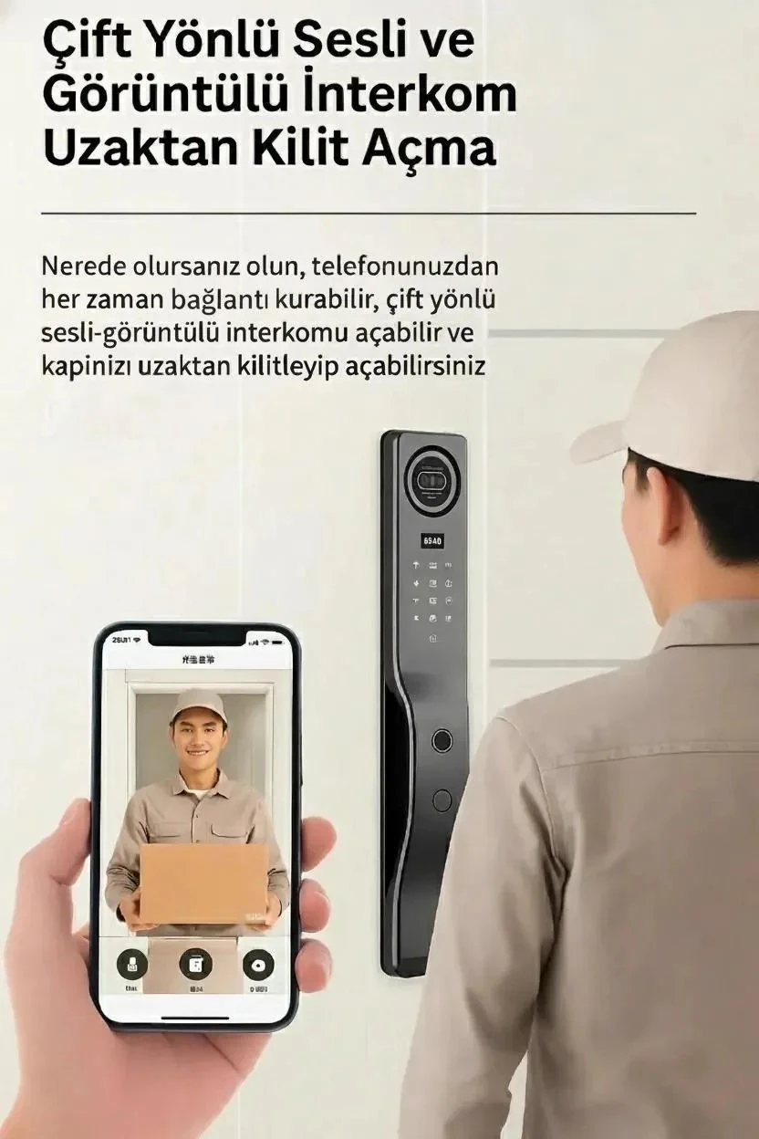 Yüz Tanımlama Özellikli Akıllı Kapı Kilidi  |  OK0320