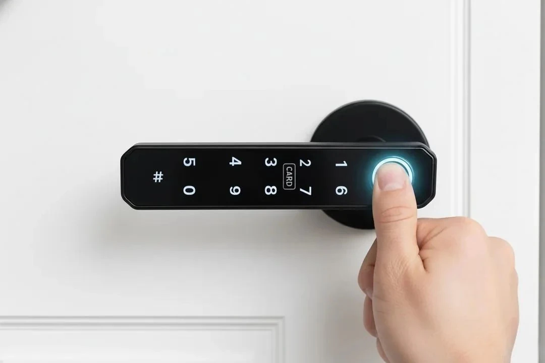 Tuya Akıllı Ev Uygulaması Uyumlu Parmak İzli ve Şifreli Kapı Kolu  |  OBG0282